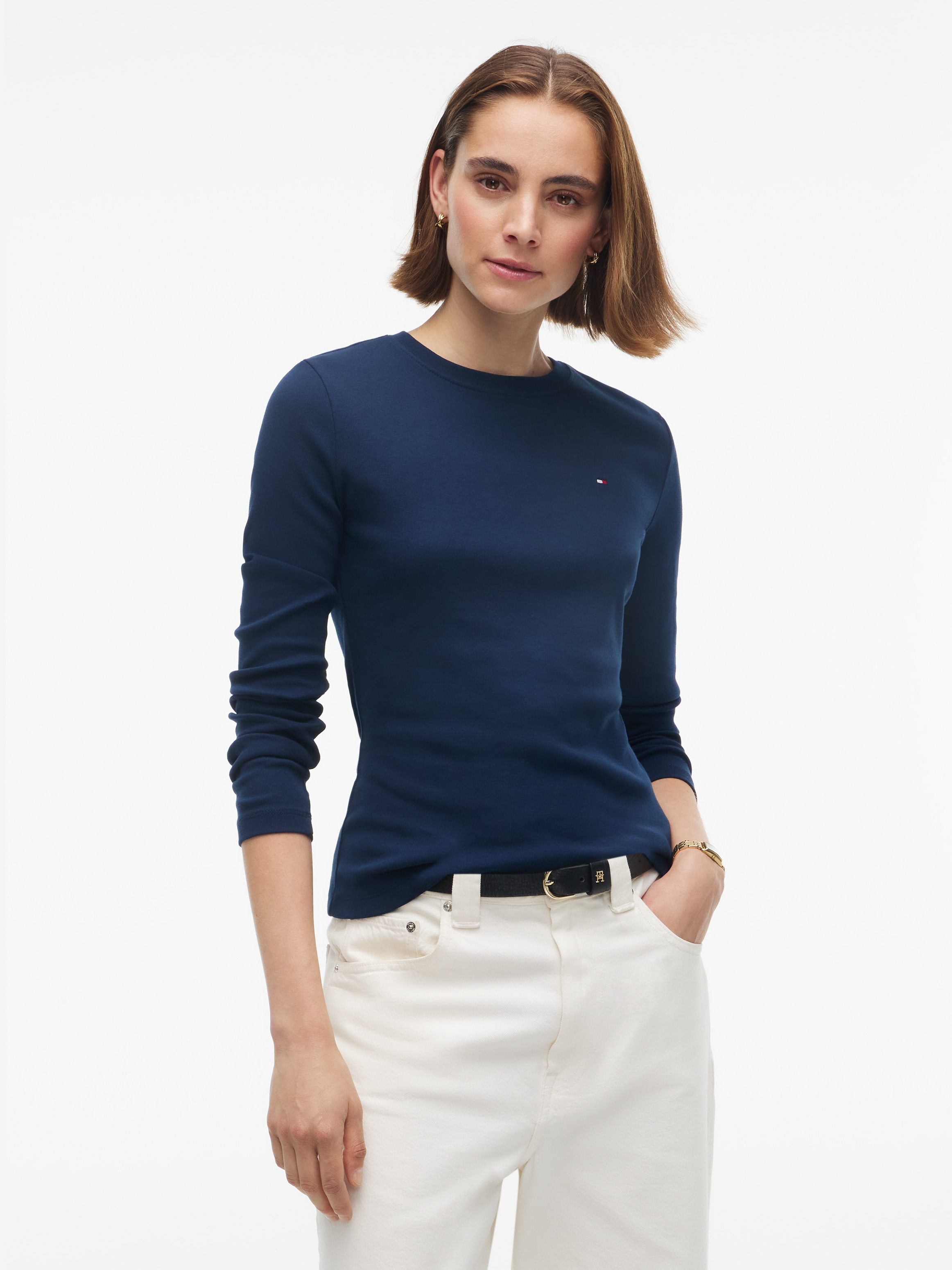 Tommy Hilfiger Langarmshirt "CODY SLIM C-NK L/S T-SHIRT" Baumwolle, slim fit