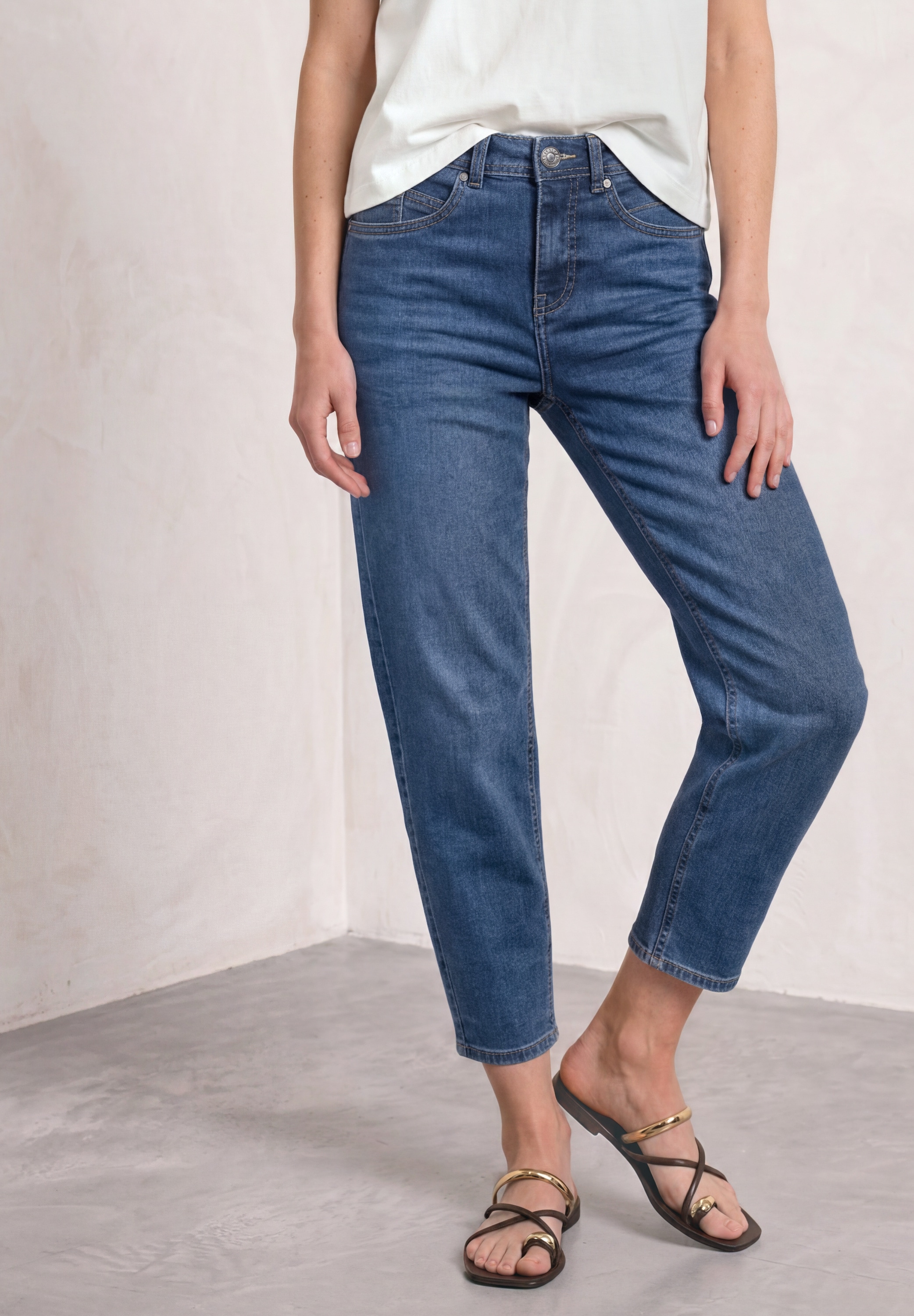 STREET ONE Loose-fit-Jeans "Style Karlie" Barrel Leg / Stretch