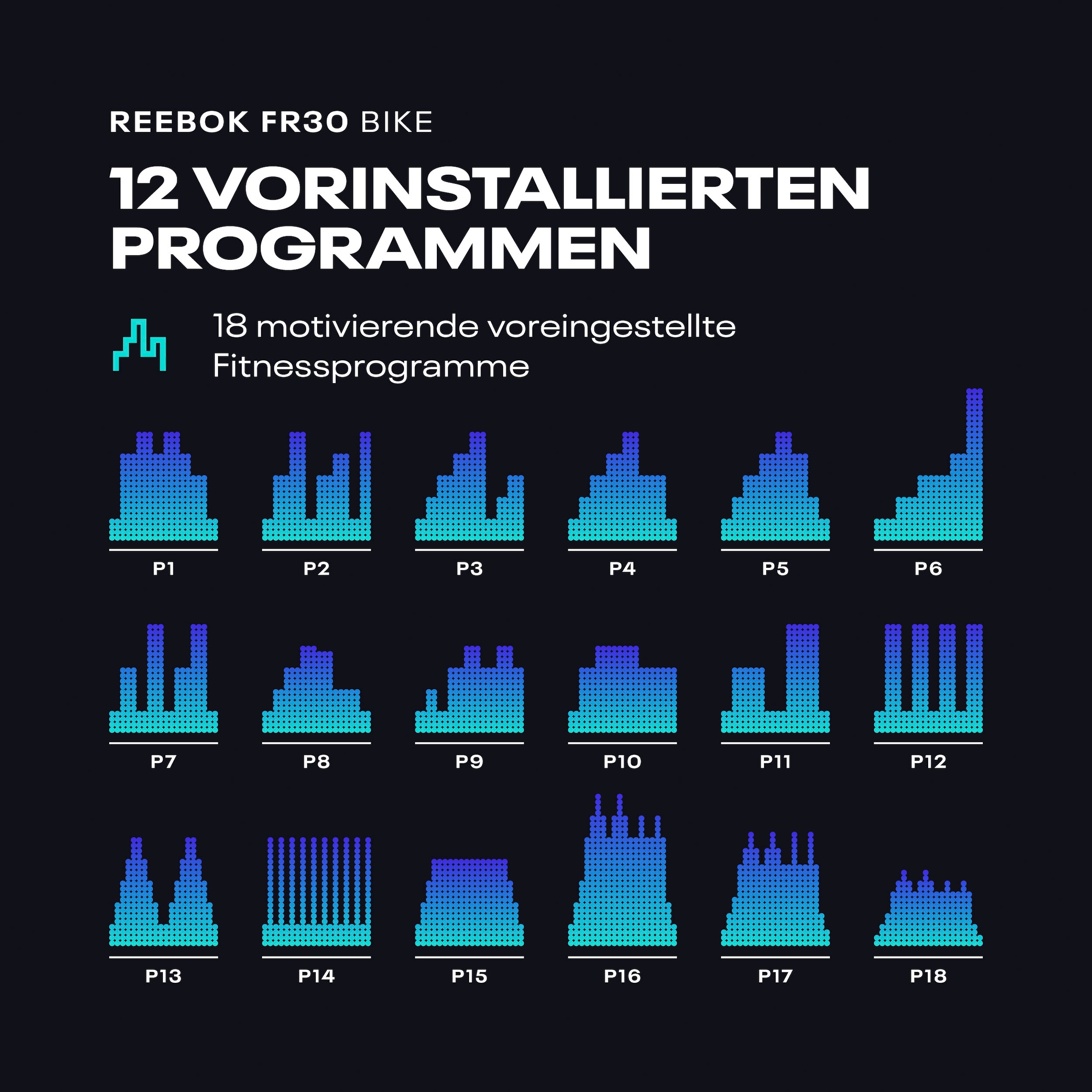 Reebok Ergometer »FR30«, (mit Tablet-Halterung), Schwungmasse ca. 9 kg, 32 Widerstandsstufen