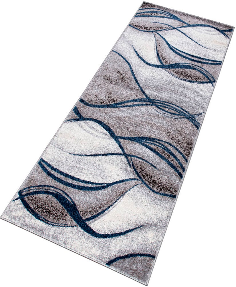 OTTO home Teppich "Tritom" rechteckig 9 mm Höhe mit besonders weichem Flor, Kurzflor, modernes Wellen Muster
