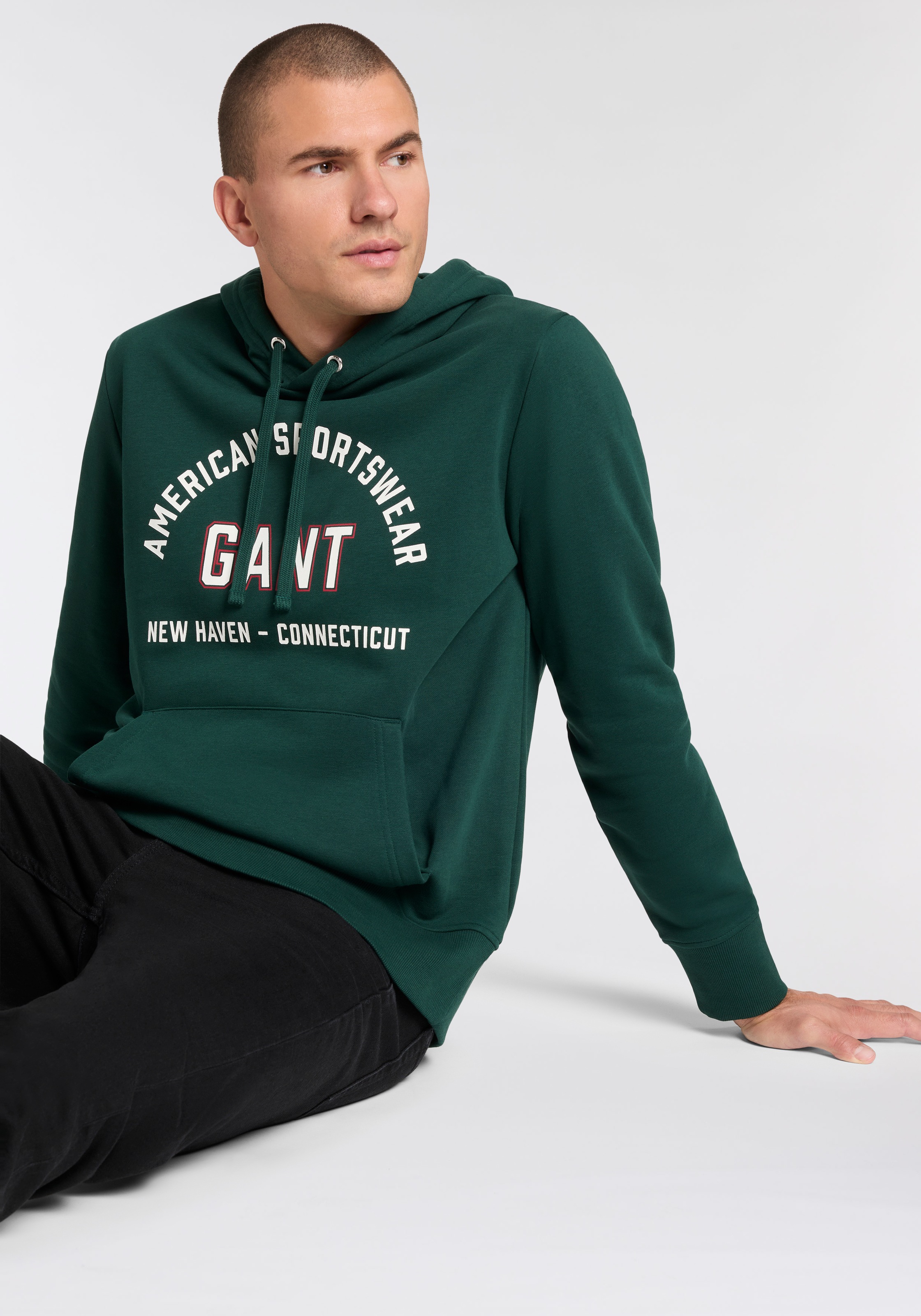 Gant Sweatshirt »PRINTED GRAPHIC«, mit Kapuze, regular fit, Kängurutasche
