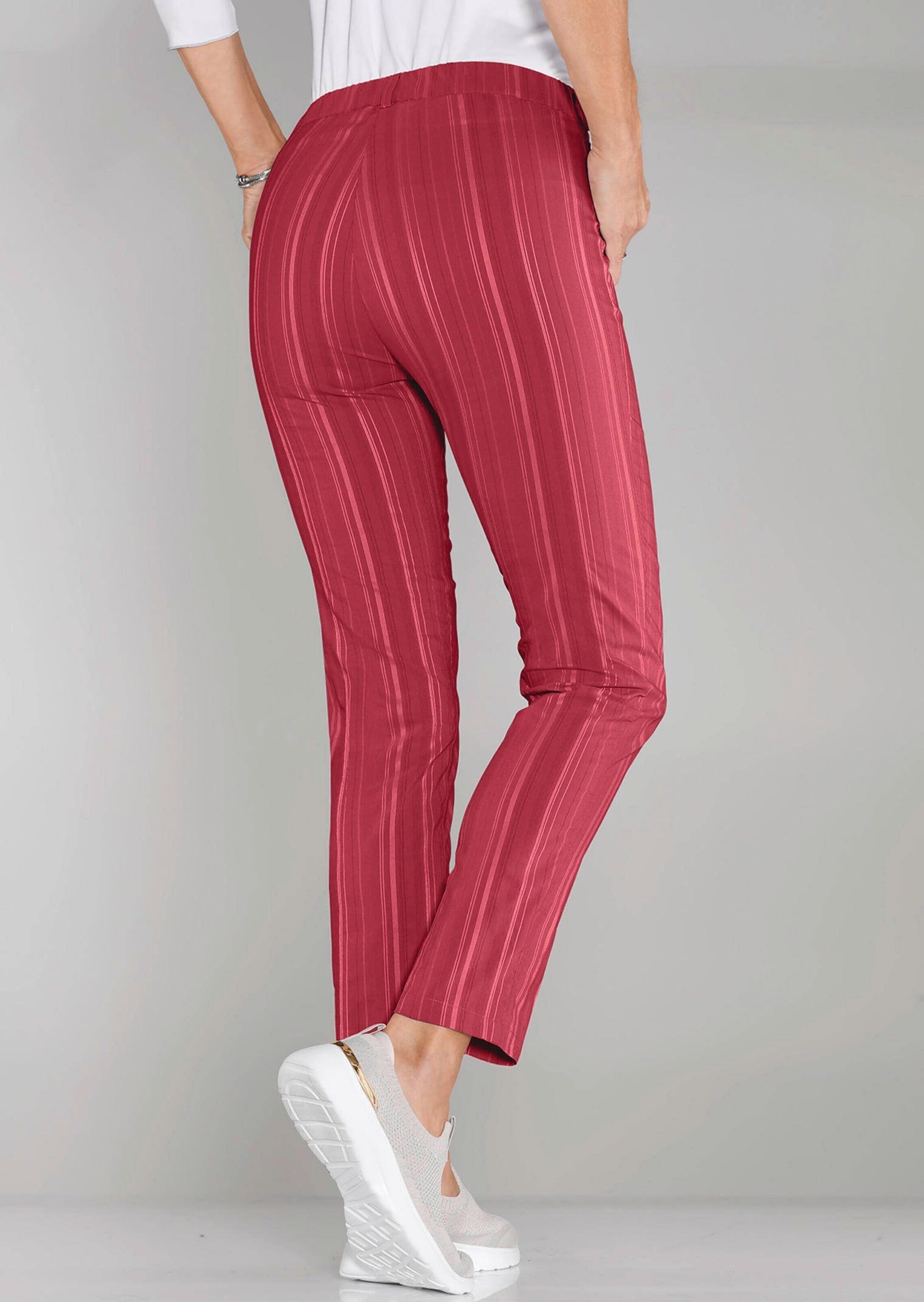 GOLDNER Stoffhose »Kurzgröße Sportliche Strukturhose in elastischer Ware«