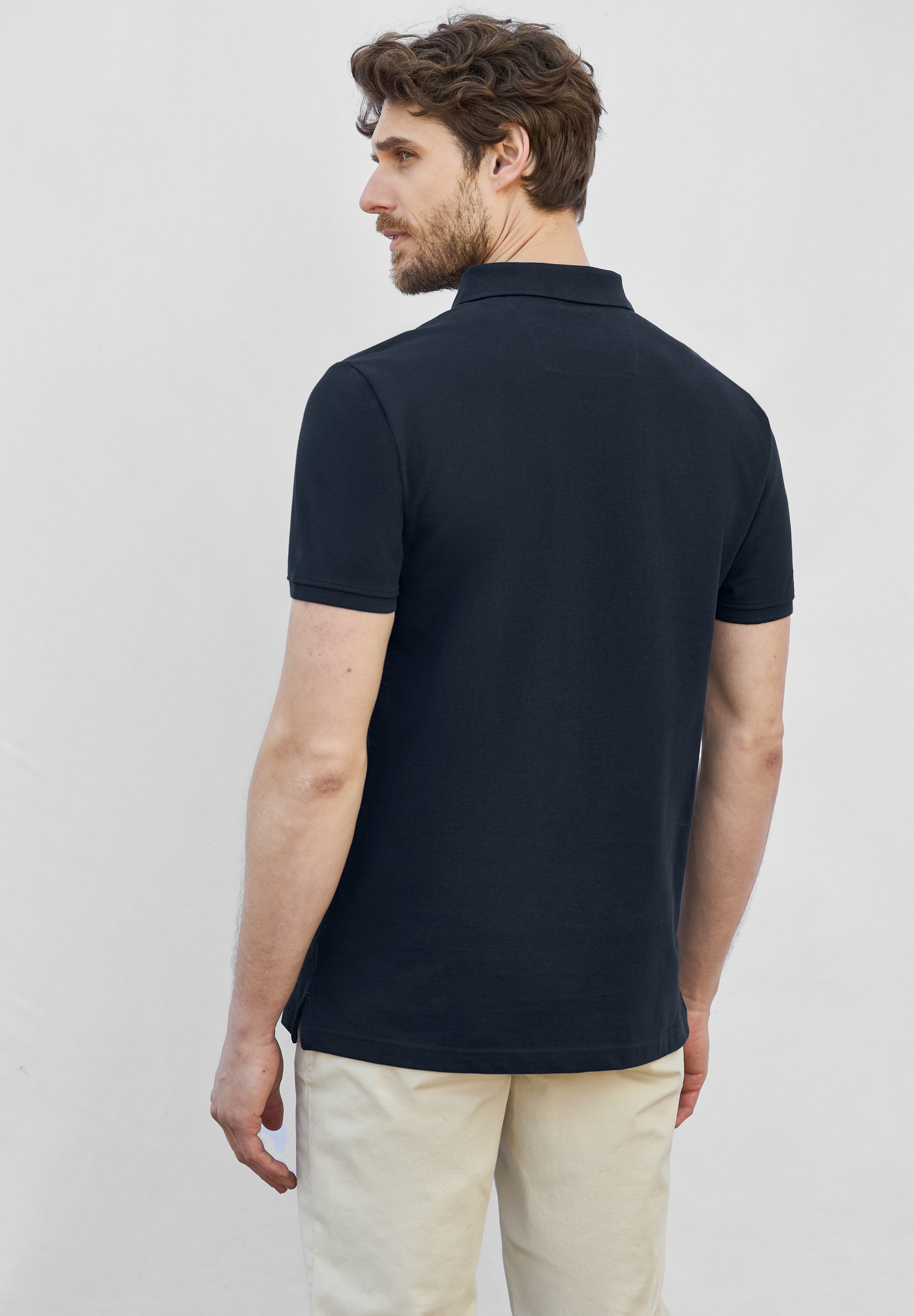 STREET ONE MEN Poloshirt, aus reiner Baumwolle