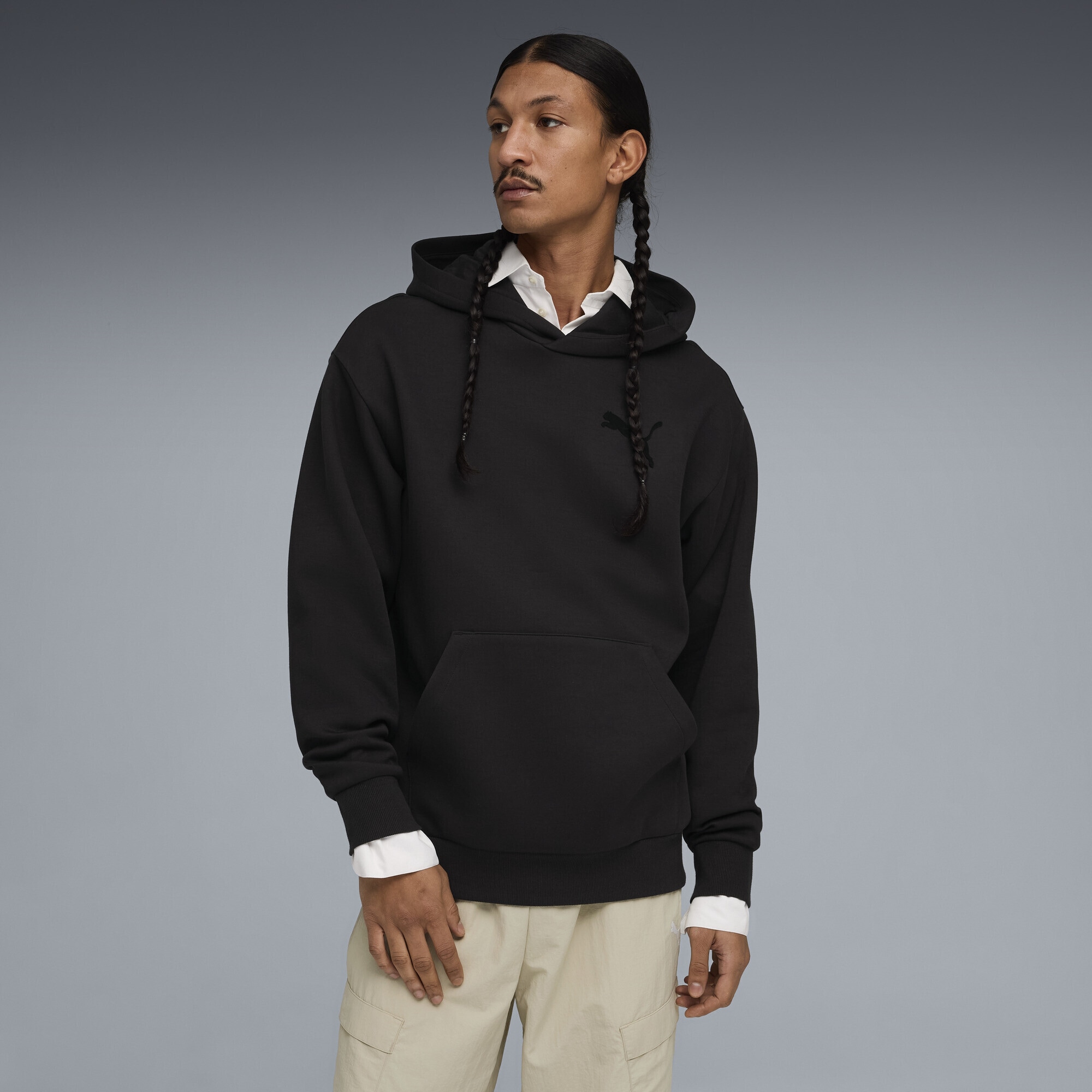 PUMA Hoodie »Essentials Elevated Cat Logo Relaxed Hoodie Herren«
