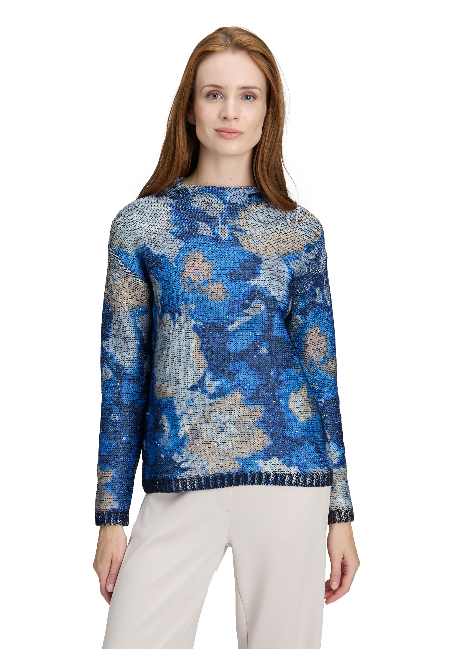 Betty Barclay Strickpullover "Damen Grobstrick-Pullover mit Print", 1 Stk. günstig online kaufen