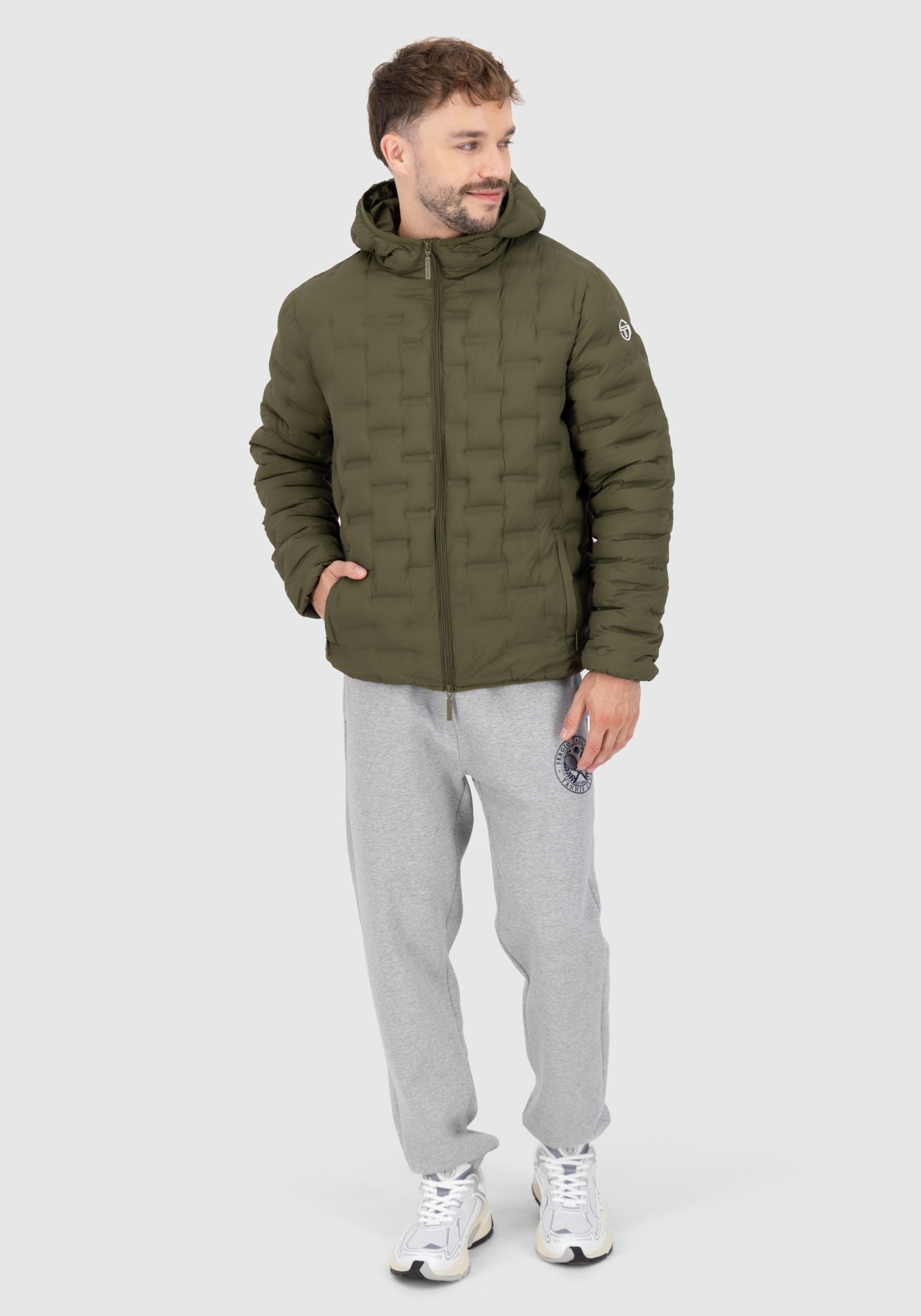 Sergio Tacchini Winterjacke »ABELIA JACKET Herren«, mit Kapuze, Winterjacke Herren, leichte Jacke, Stepjacke, gefüttert, Retro, Sale