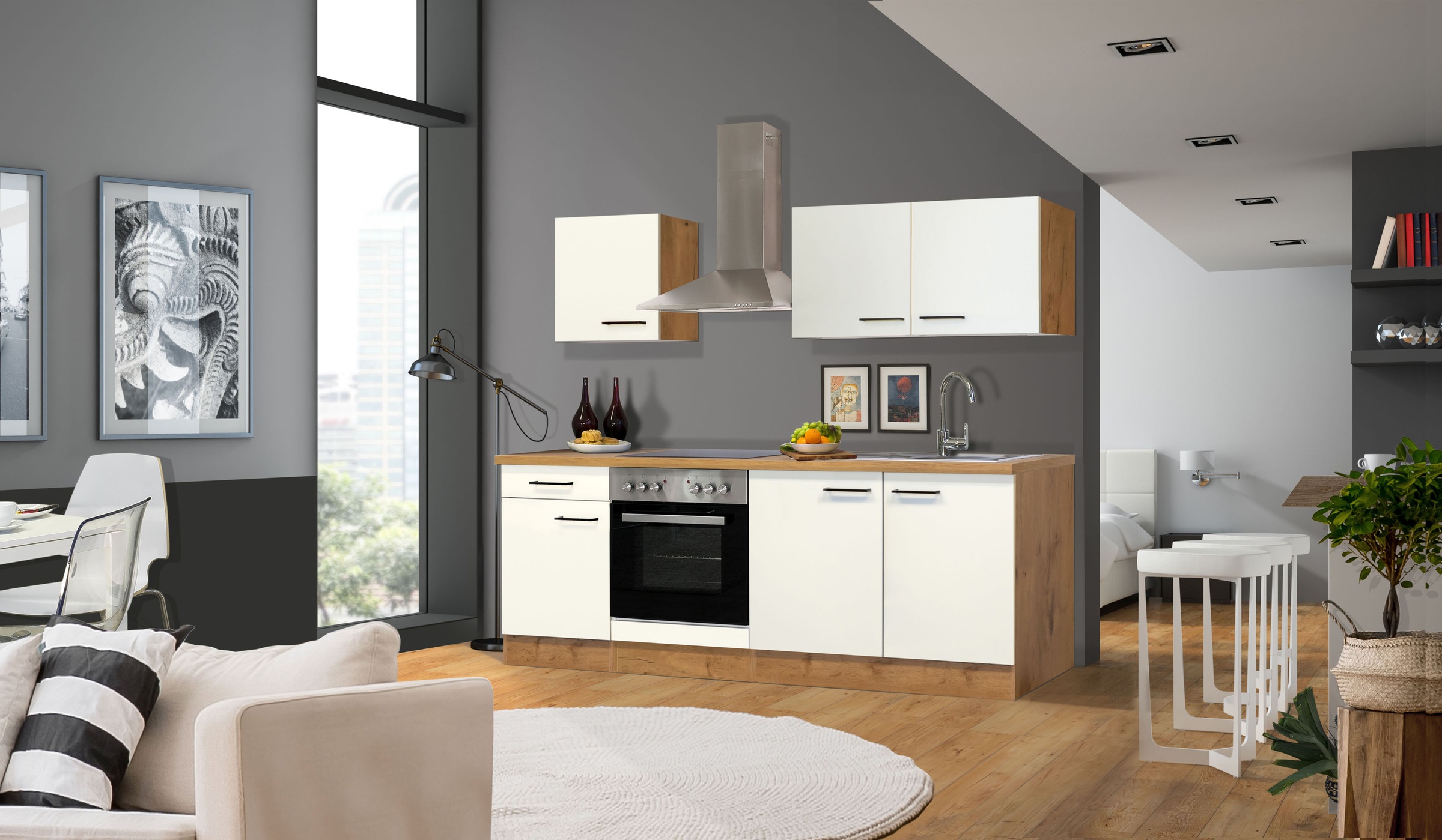 Flex-Well Küche »Vintea«, Gesamtbreite 210 cm, mit und ohne E-Geräte lieferbar