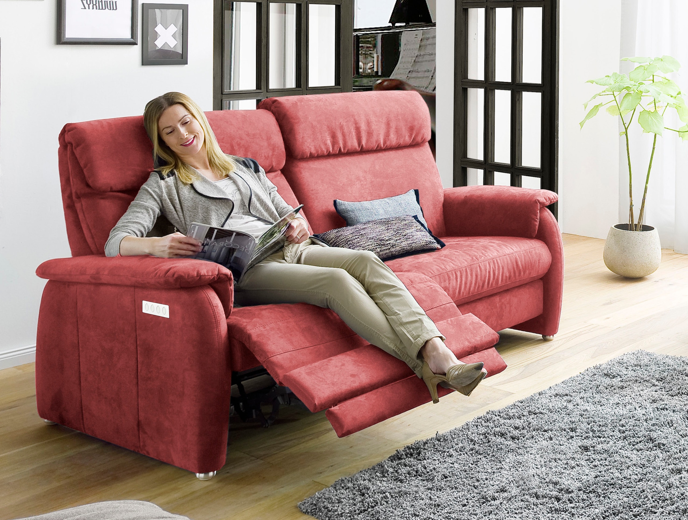 Home affaire 2-Sitzer »Turin«, mit motorischer Relaxfunktion, auch in Leder