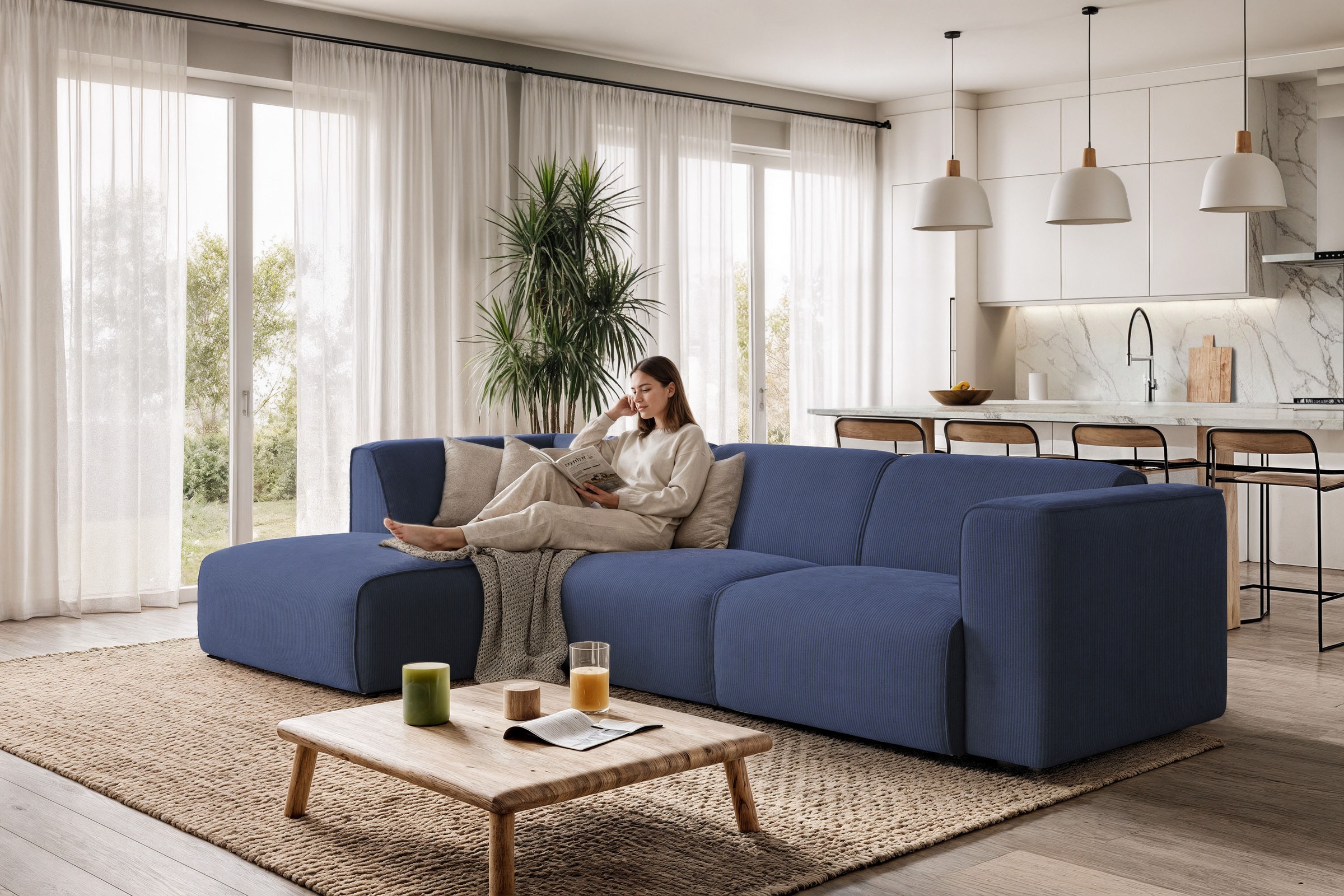 OTTO home Ecksofa "Merid L-Form, jederzeit durch Module erweiterbar, B/T/H: günstig online kaufen