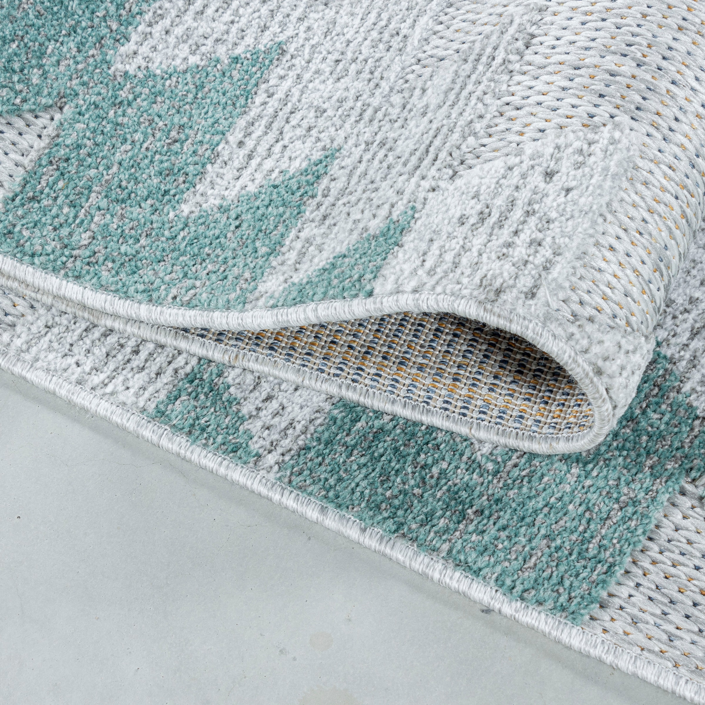 Ayyildiz Teppiche Teppich »BAHAMA 5154«, rechteckig, 8 mm Höhe, Läufer, Flachflor mit Hoch-Tief-Struktur, In-und Outdoor geeignet