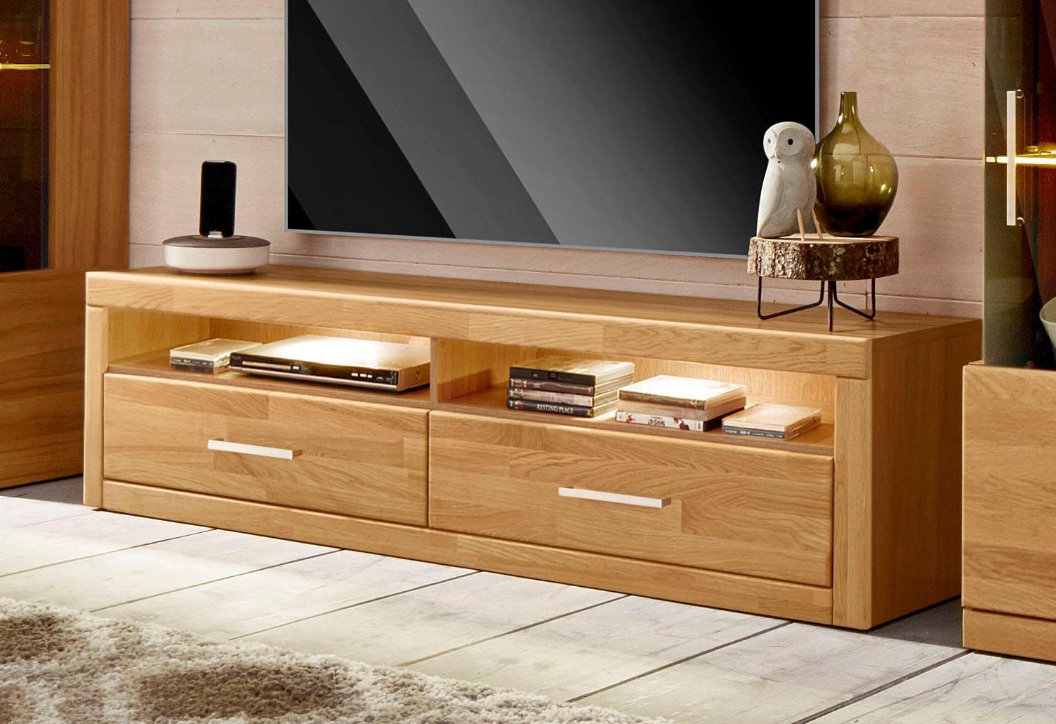 Home affaire Lowboard "Ribe,140cm breit,38cm hoch mit 2 Klappen", Holz mass günstig online kaufen