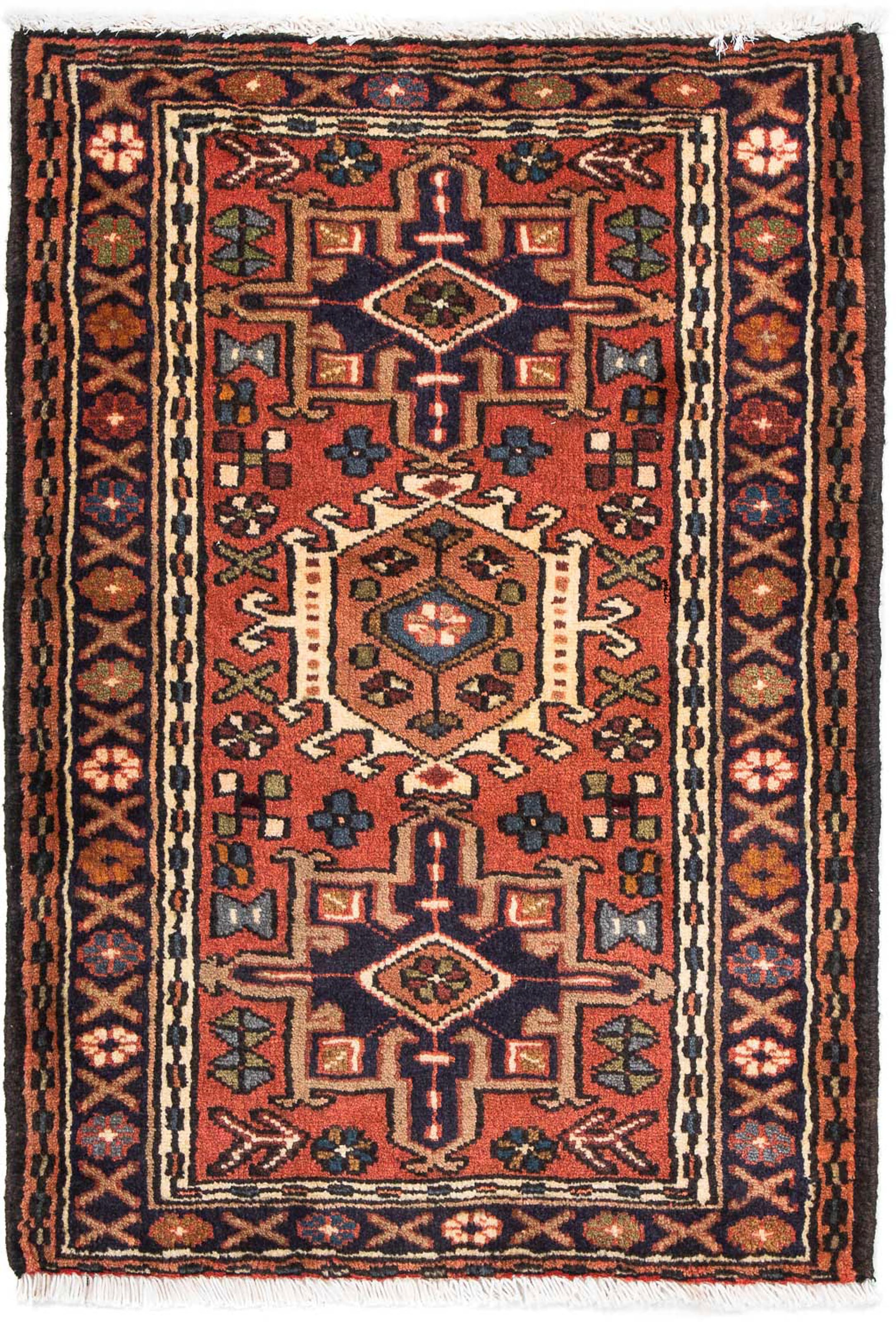 morgenland Orientteppich »Perser - Nomadic - 98 x 70 cm - rost«, rechteckig, Wohnzimmer, Handgeknüpft, Einzelstück mit Zertifikat