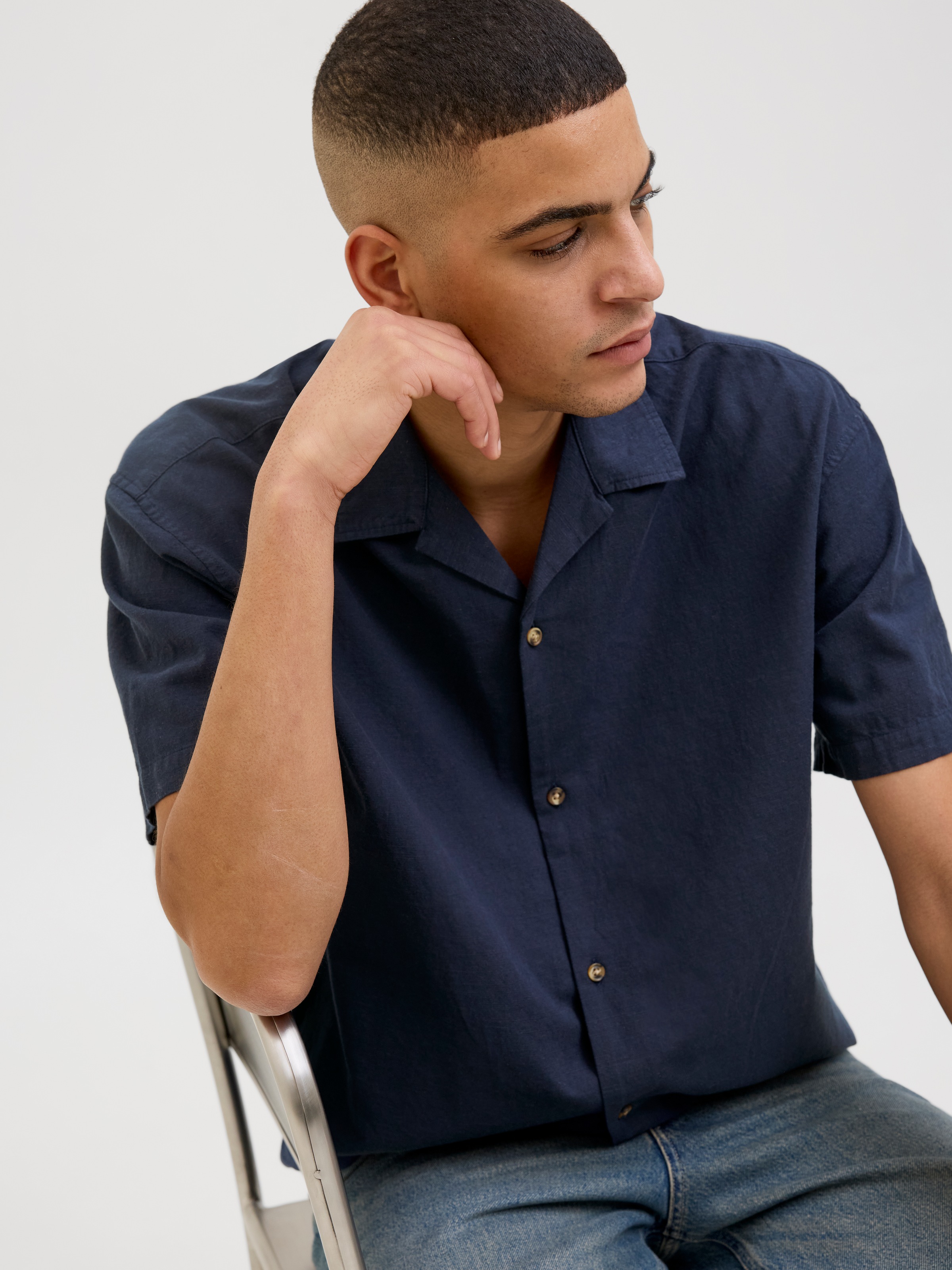 Jack & Jones Kurzarmhemd "JJESUMMER RESORT SHIRT SS SN", mit Resort Kragen günstig online kaufen
