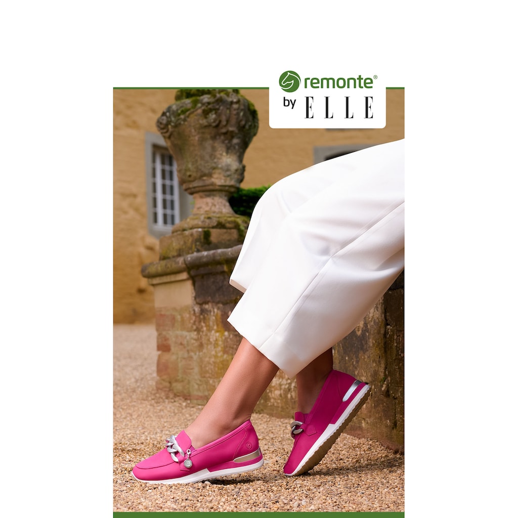 Remonte Slipper »ELLE-Collection«, Loafer, Schlupfschuh mit trendiger Zierkette