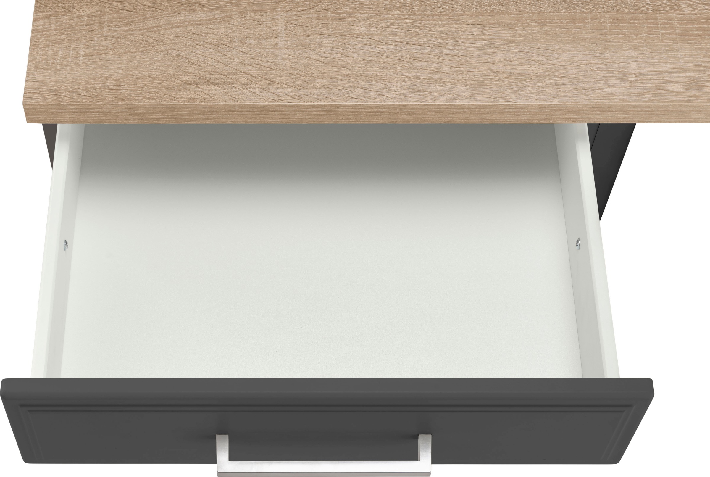 KOCHSTATION Küchenzeile »KS-Stockholm« Breite 310 cm, mit hochwertigen MDF Fronten im Landhaus-Stil