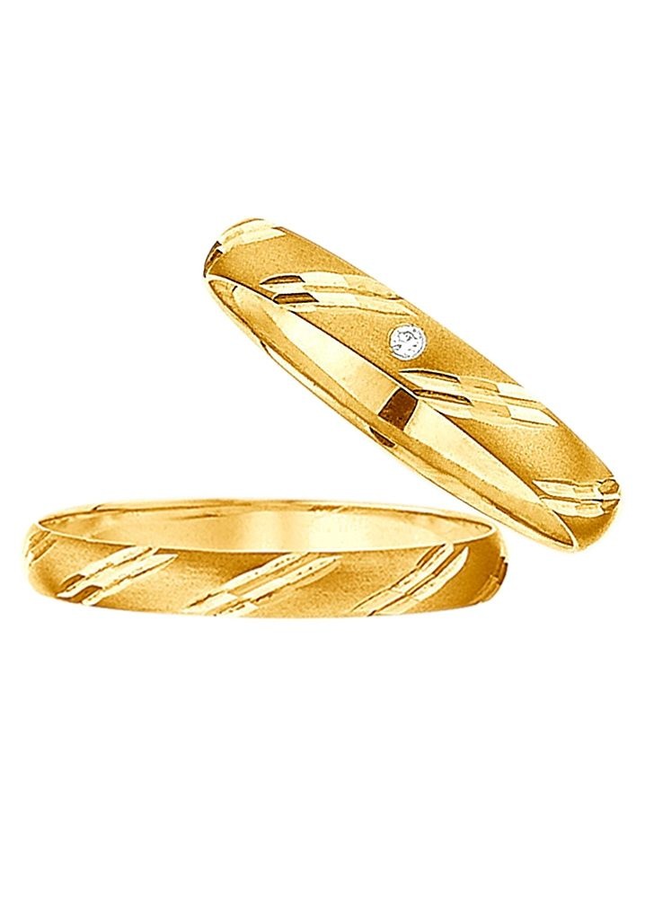 Firetti Trauring »Schmuck Geschenk Gold 375 Hochzeit Ehering "LIEBE"«, Made in Germany, wahlweise mit oder ohne Brillant