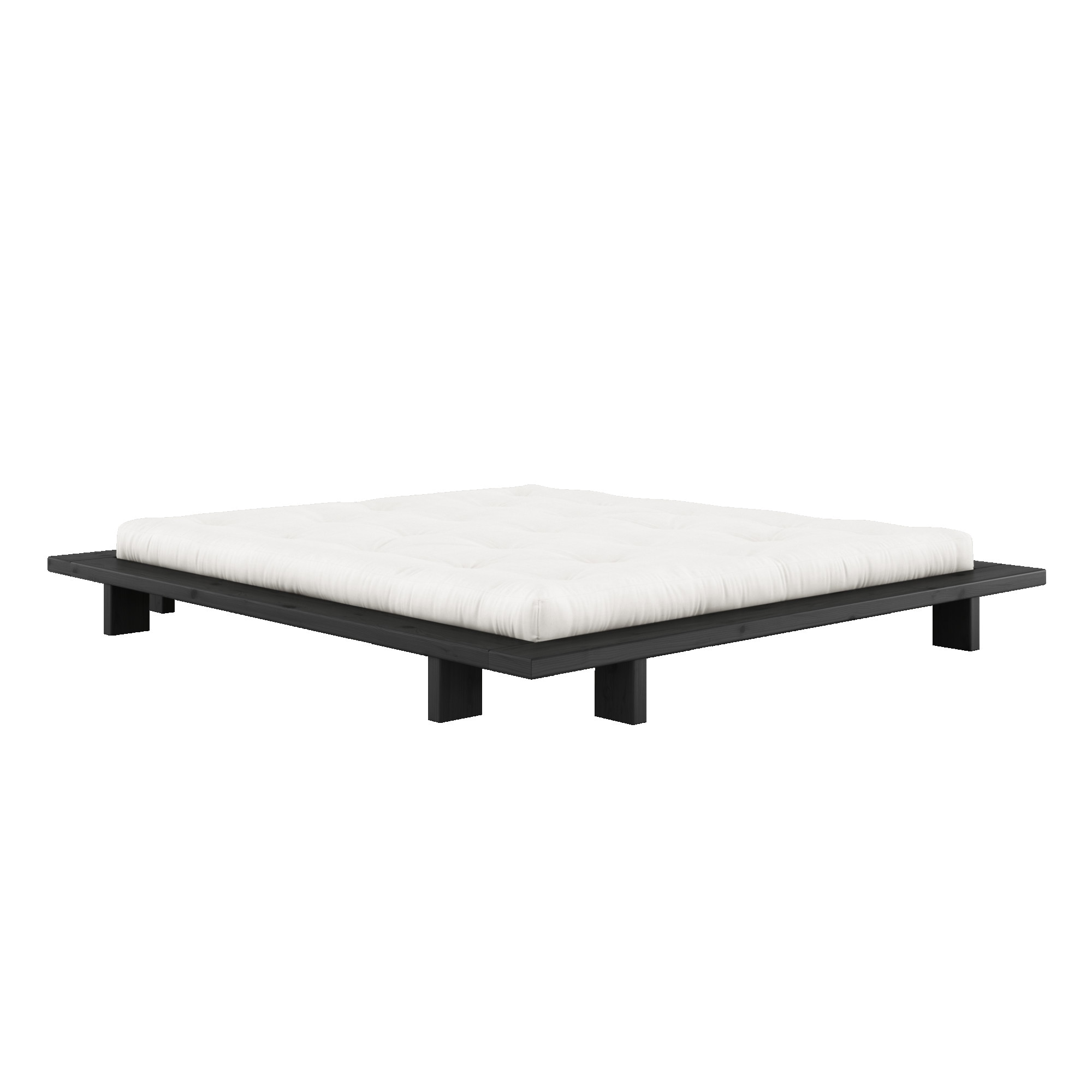 Karup Design Bettgestell »JAPAN BED Bodenbett, Holzrahmen, Futonbett, Jugendbett, Holzbett«, Massivholzbett mit Lattenrost, Kiefer massiv, Bett ohne Kopfteil