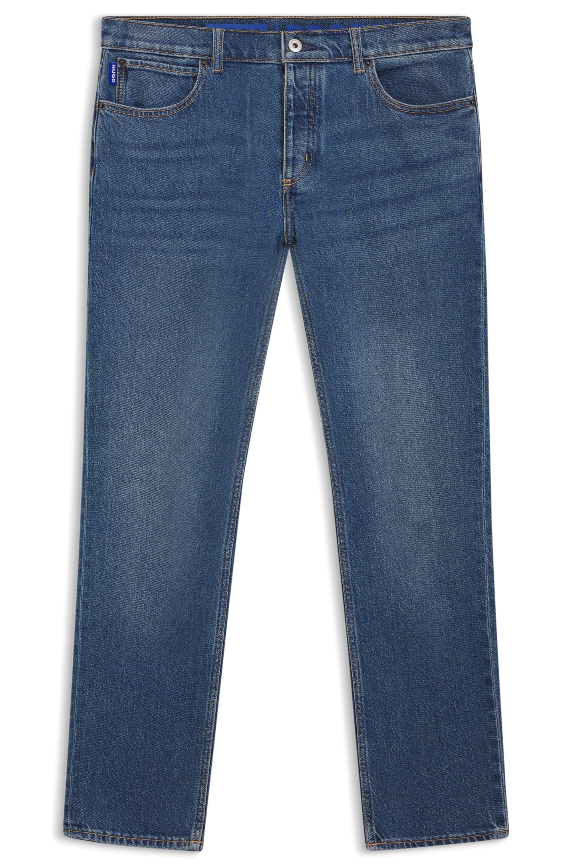 HUGO Blue Tapered-fit-Jeans »Brody« mit Stone-washed-Finish