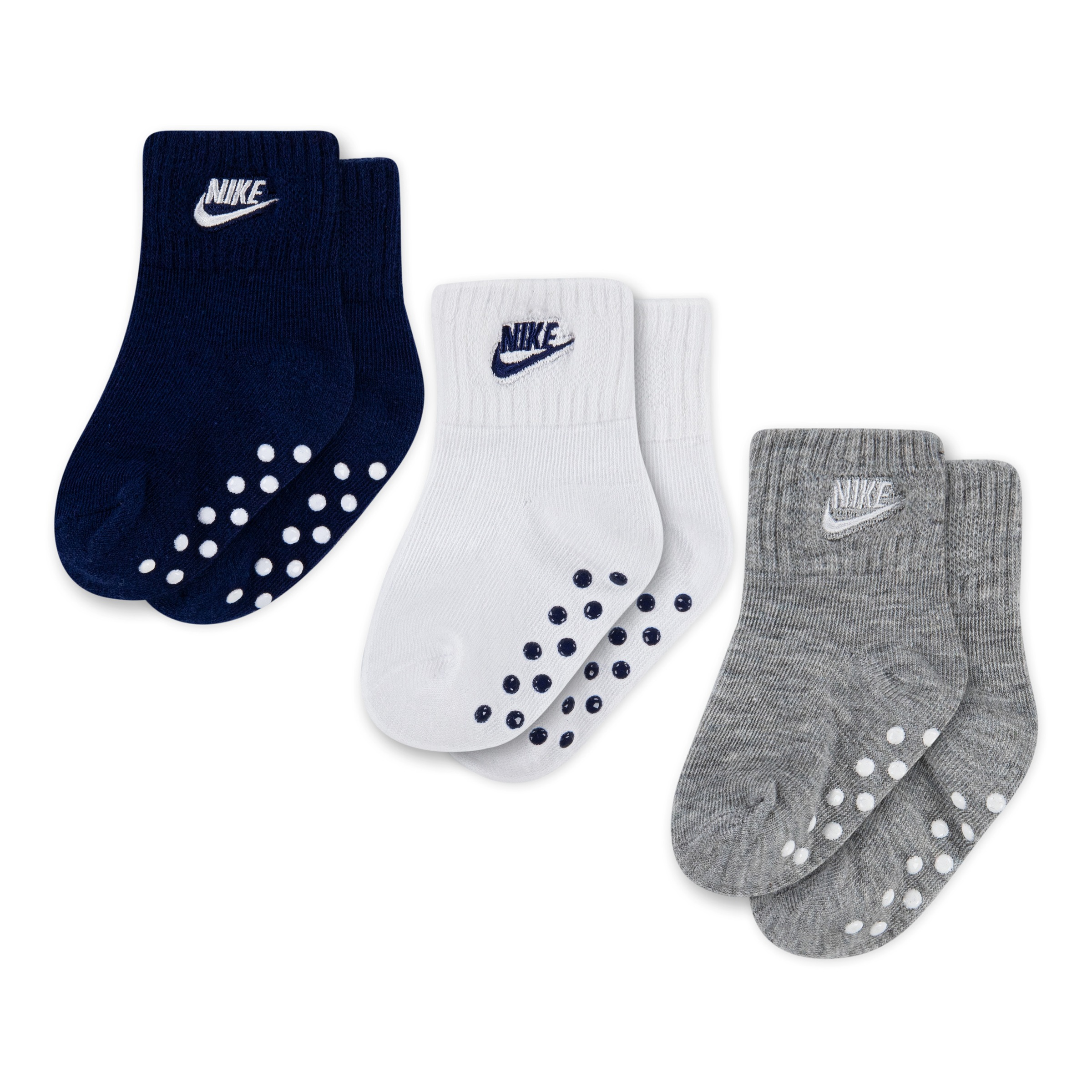 Nike Sportswear Sportsocken »3PK QUARTER SOCK NHN CORE FUTURA GR« 3 Stk. tlg. für Babys, mit Logodruck, im 3er-Pack, mit Elasthan-Anteil