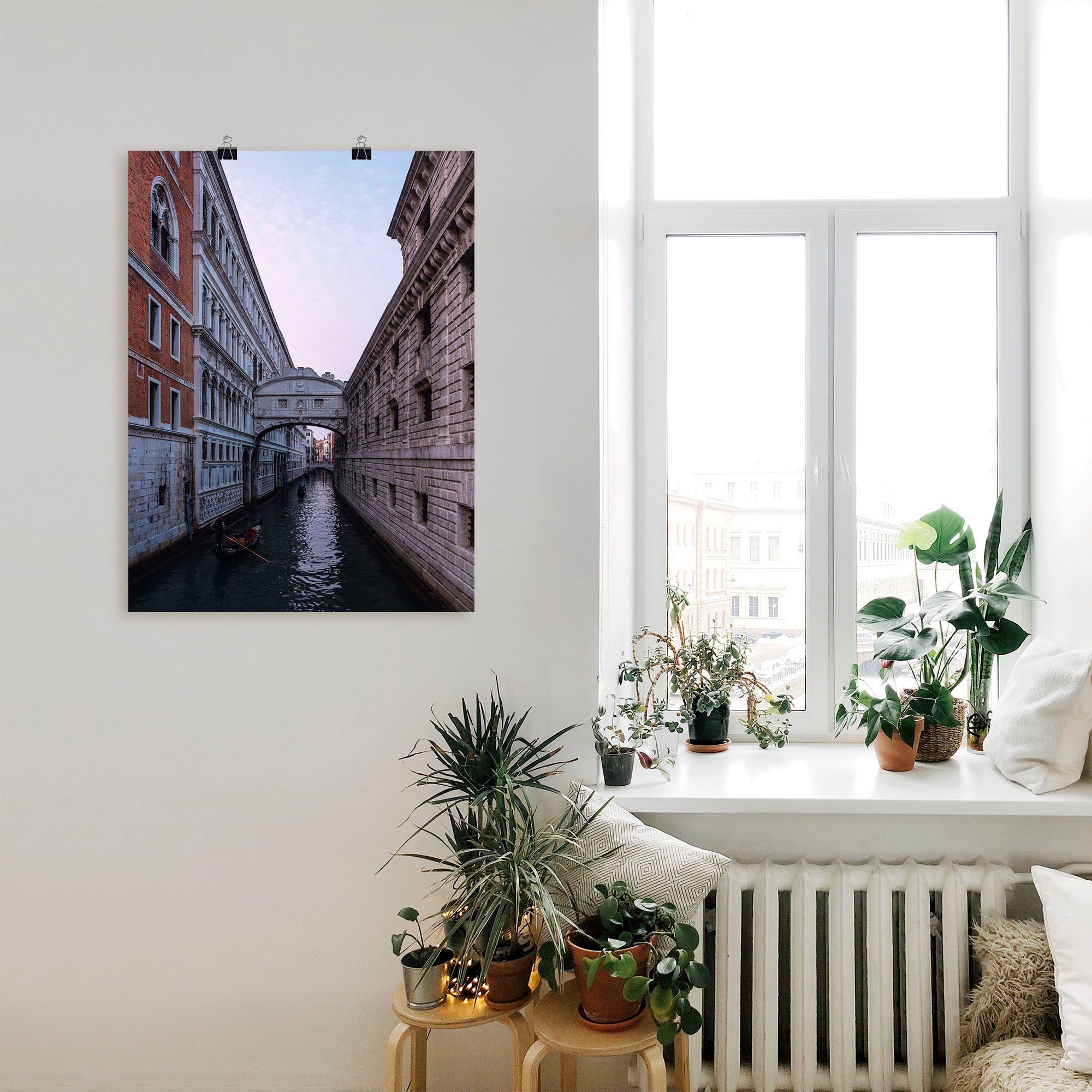 Artland Wandbild »Blick auf die Seufzerbrücke in Venedig«, Brücken, (1 St.),  als Alubild, Leinwandbild, Wandaufkleber oder Poster in versch. Größen  bestellen | BAUR