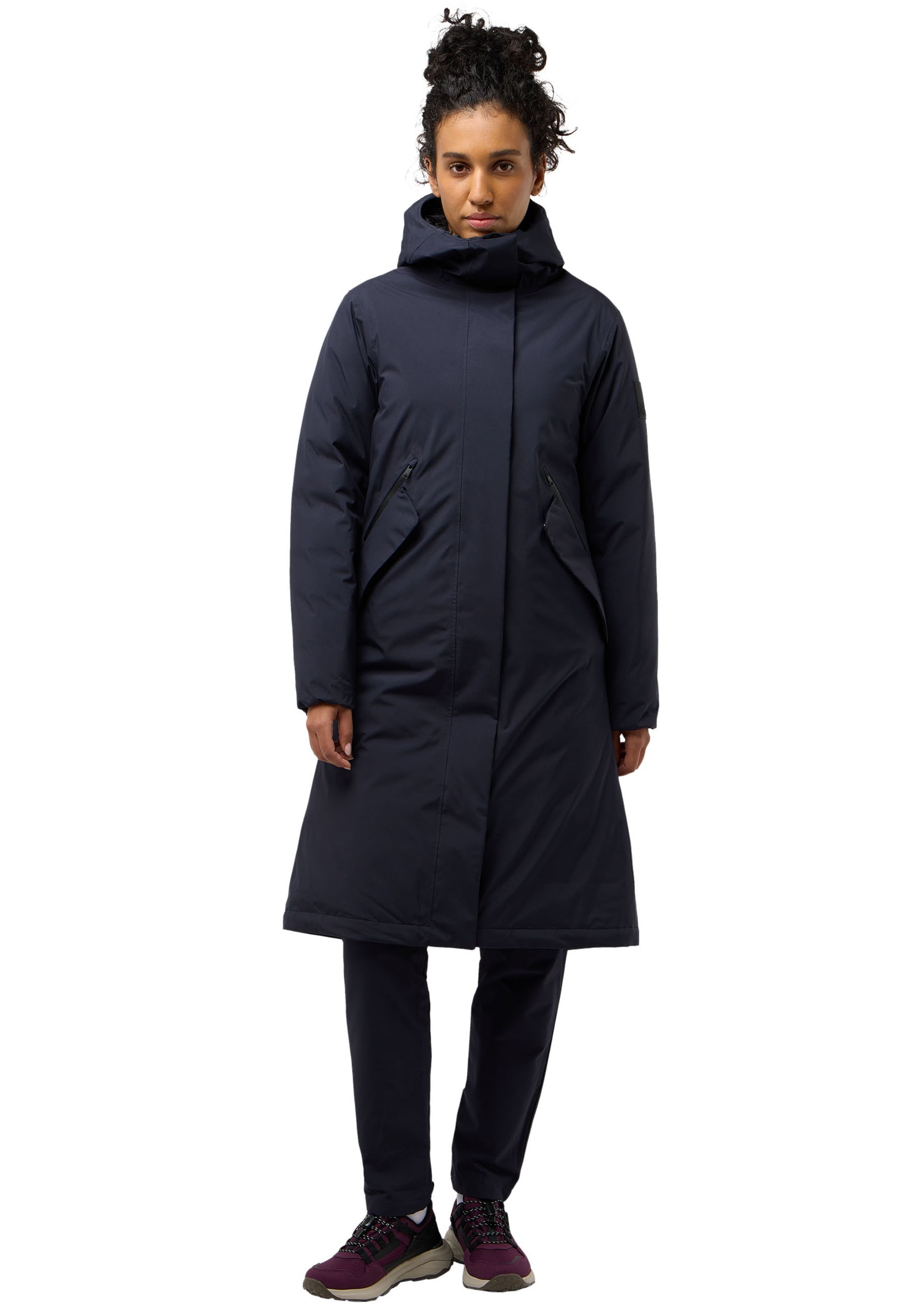 Jack Wolfskin Daunenmantel "BRANDENBURGER" mit Kapuze, winddicht und windabweisend
