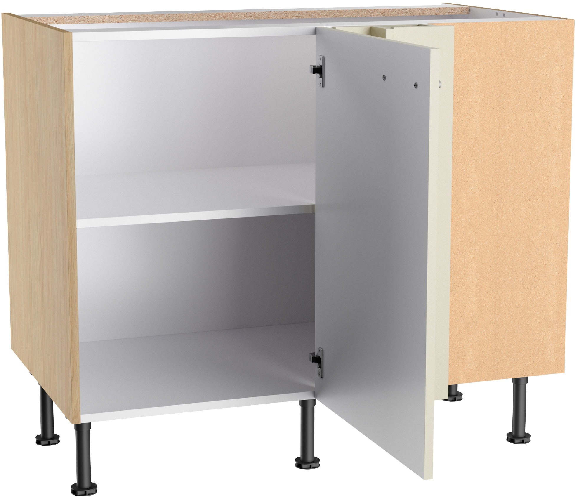 KOCHSTATION Eckunterschrank »KS-Lucy« Breite 100 cm, mit  1 Tür, Soft-Close, höhenverstellbare Füße