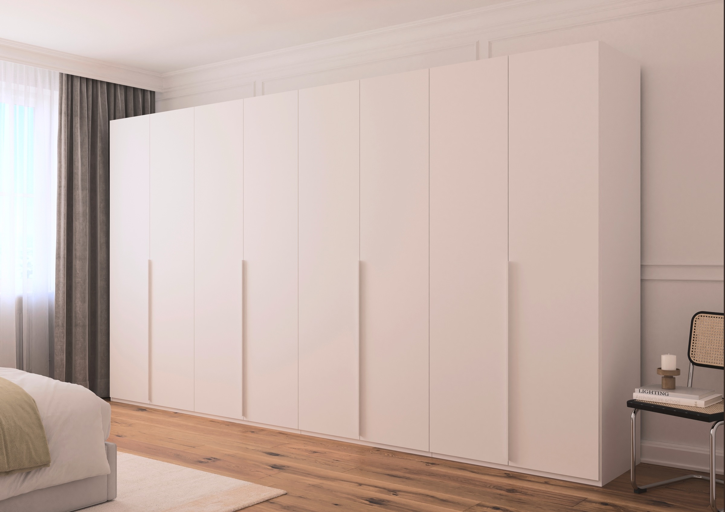 LeGer Home by Lena Gercke Kleiderschrank »Schrank Garderobe Ankleide Schlafzimmer Flur Serina«, (in 3 verschiedenen Ausstattungen BASIC/CLASSIC/PREMIUM), in 6 Breiten (101 - 401 cm) mit Front Glas oder Dekor MADE IN GERMANY