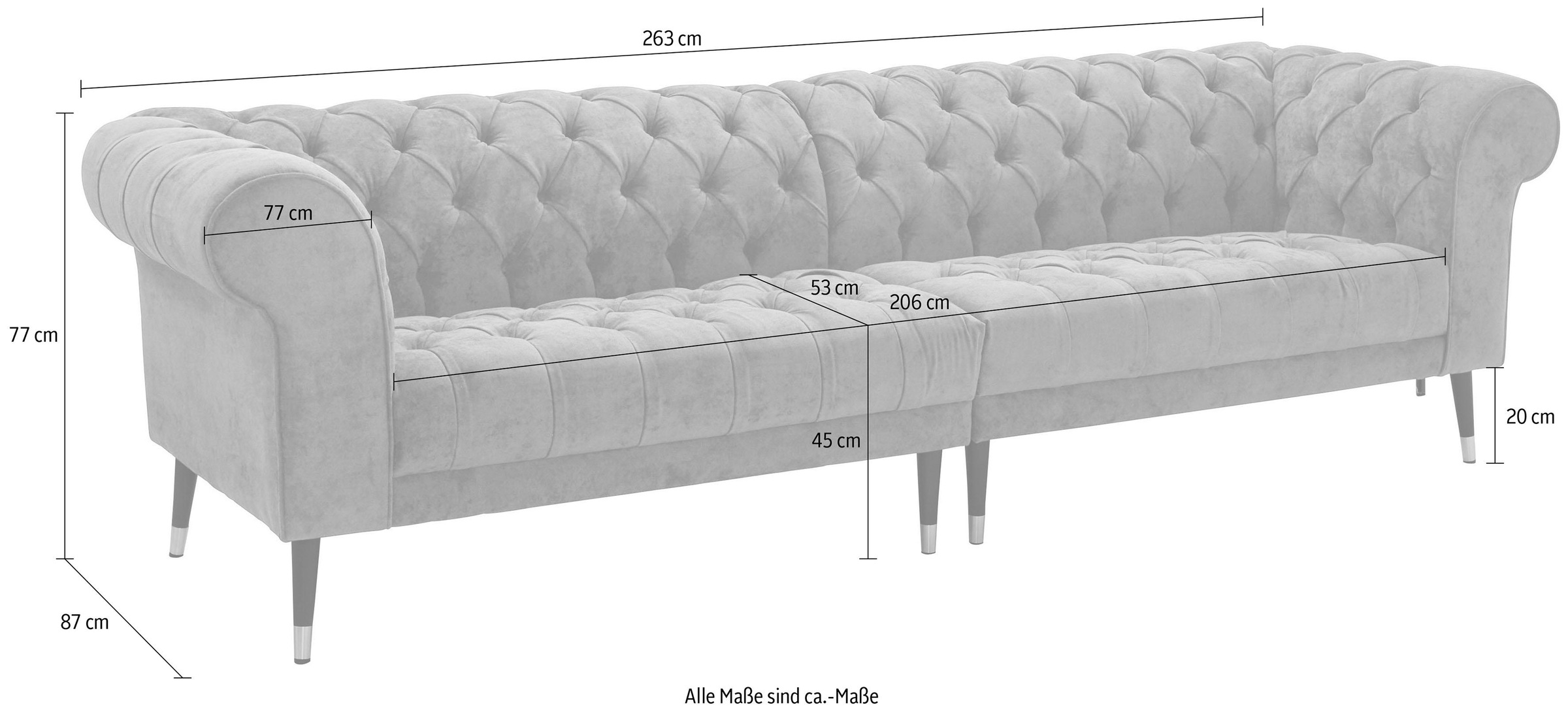 Thumbnail - Home affaire Chesterfield-Sofa "Tinnum"