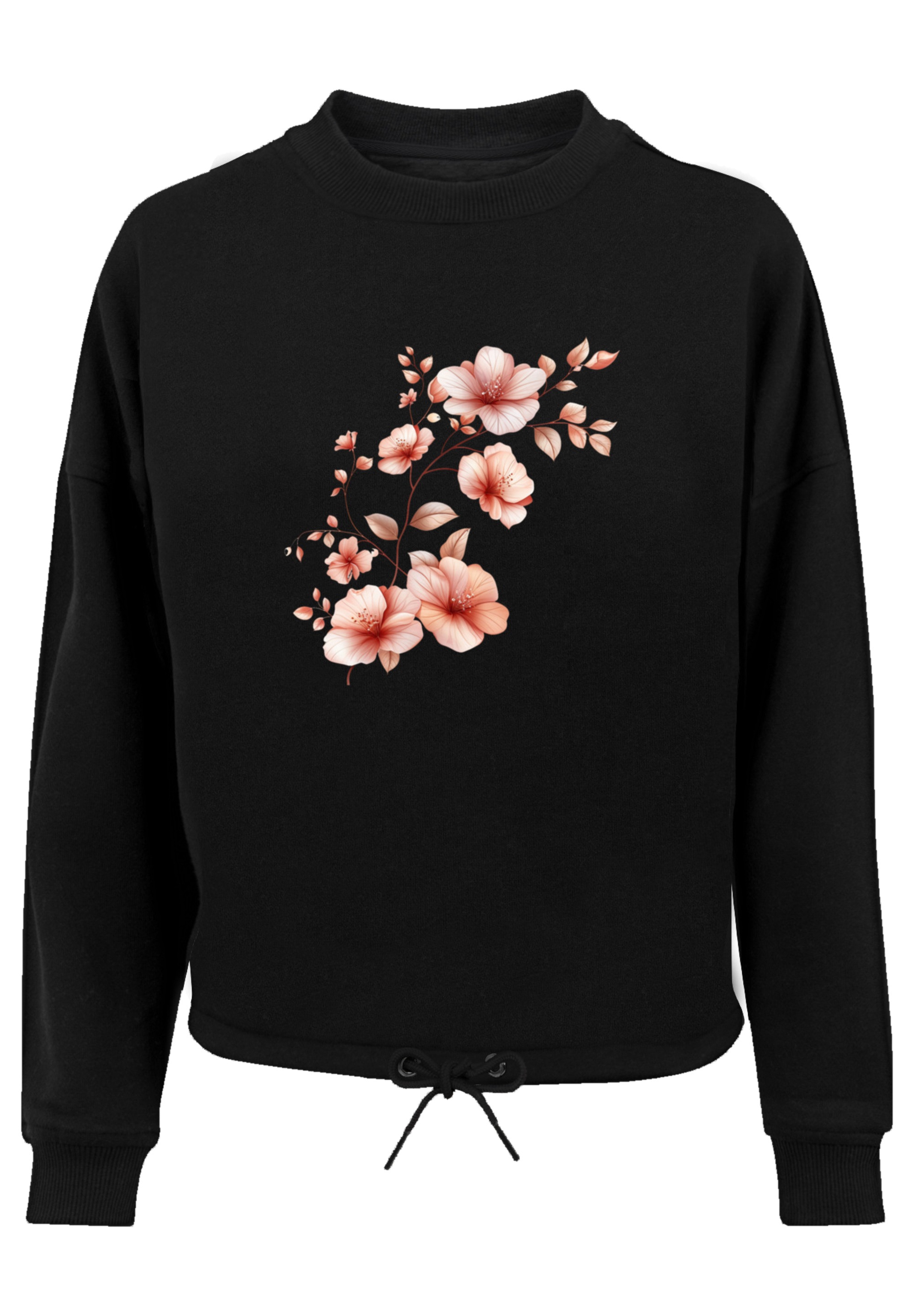 F4NT4STIC Sweatshirt »Rosa Blumenzweig 3D«, Premium Qualität