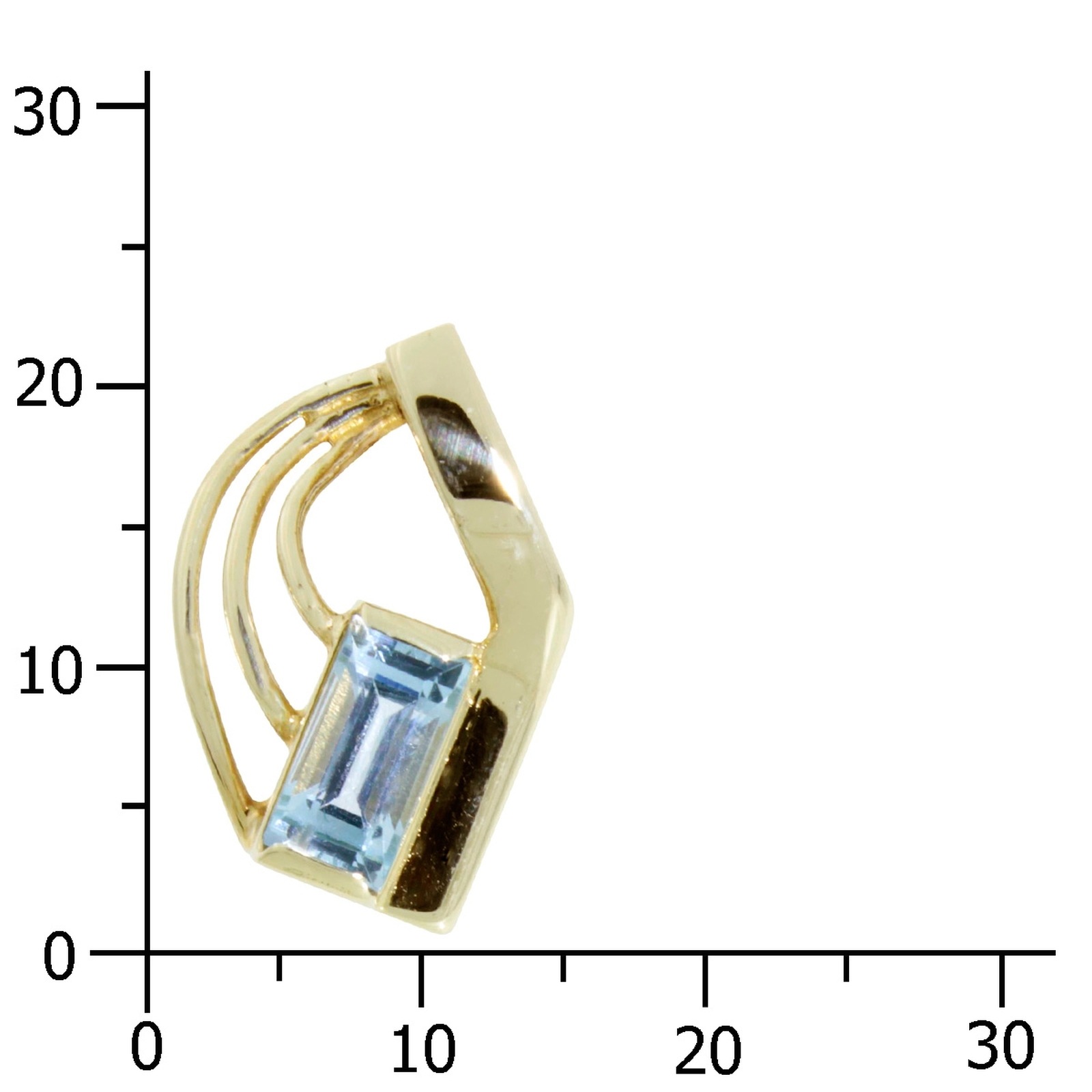 OSTSEE-SCHMUCK Kettenanhänger »- Gleiter-Mindy - Gold 333/000 - Blautopas«