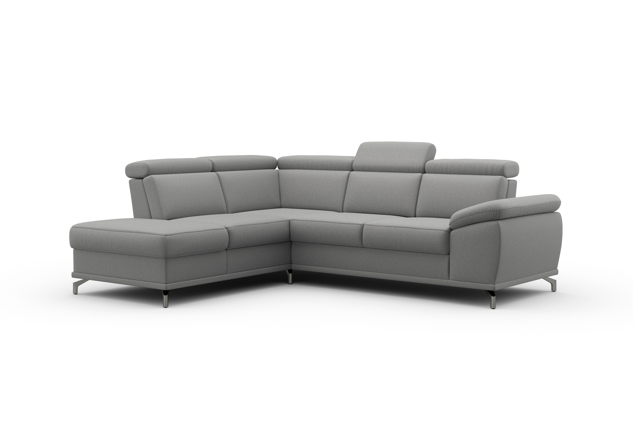 sit&more Ecksofa »Cabrio L-Form, B: 274 cm, mit Sitztiefen-, Arm- & Kopfteilverstellung« 3 Nierenkissen, Federkern, optional Bettfunktion und Stauraum