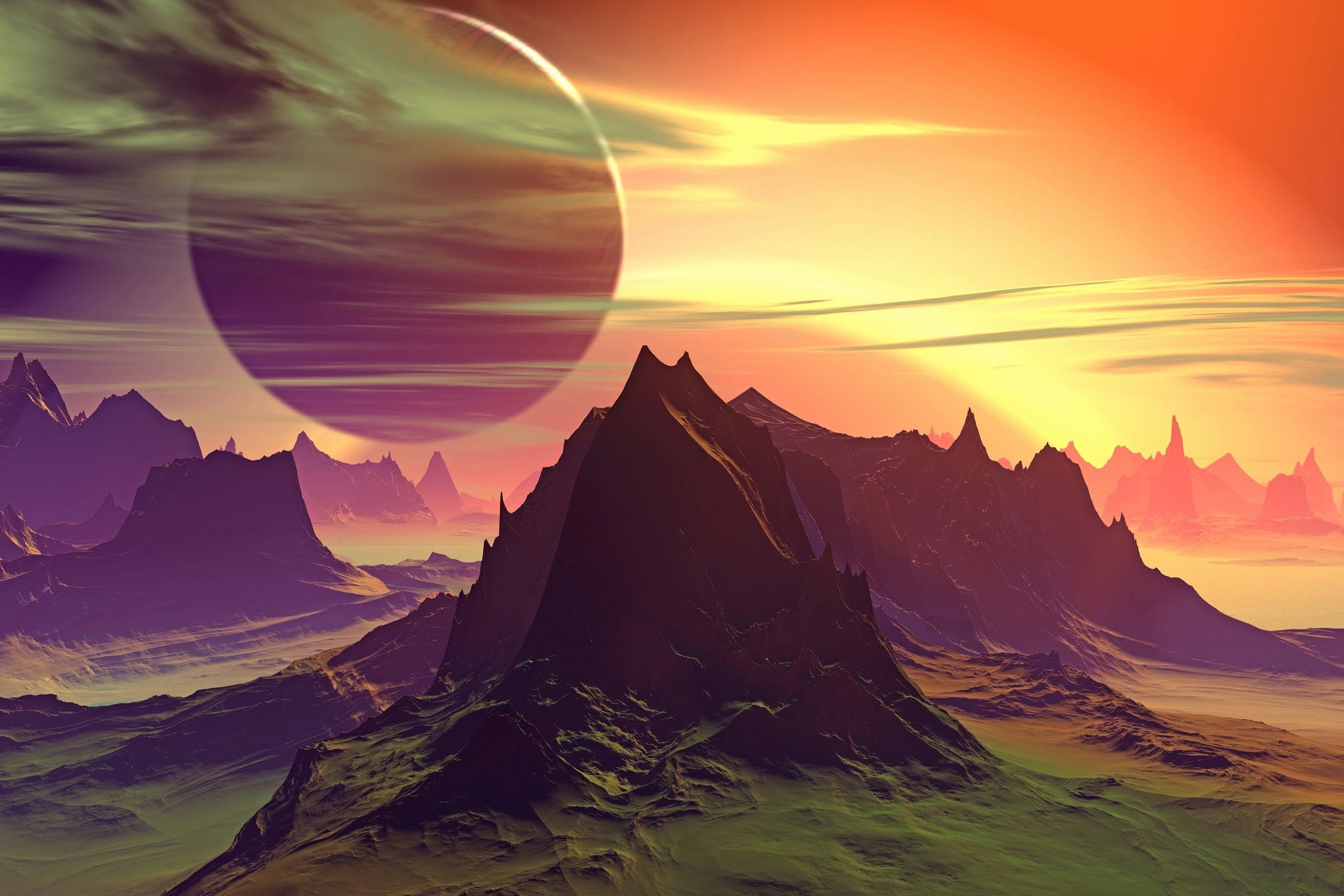 Papermoon Fototapete "PLANETEN-FUTURISTISCH WELTRAUM MOND GALAXIE UNIVERSUM"