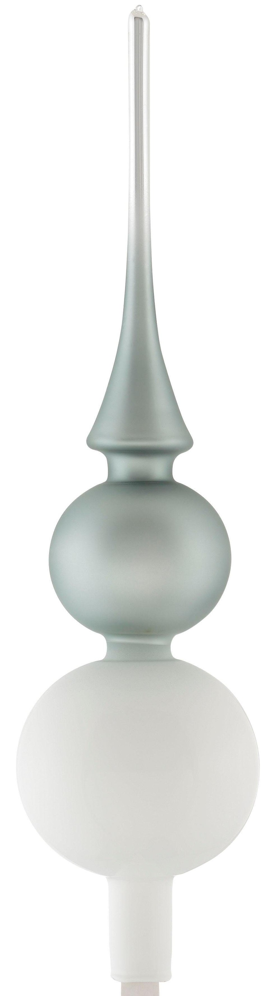 Christbaumspitze Aus Glas 31 Cm Silber | Thüringer Glasdesign, Weihnachtsbaumschmuck