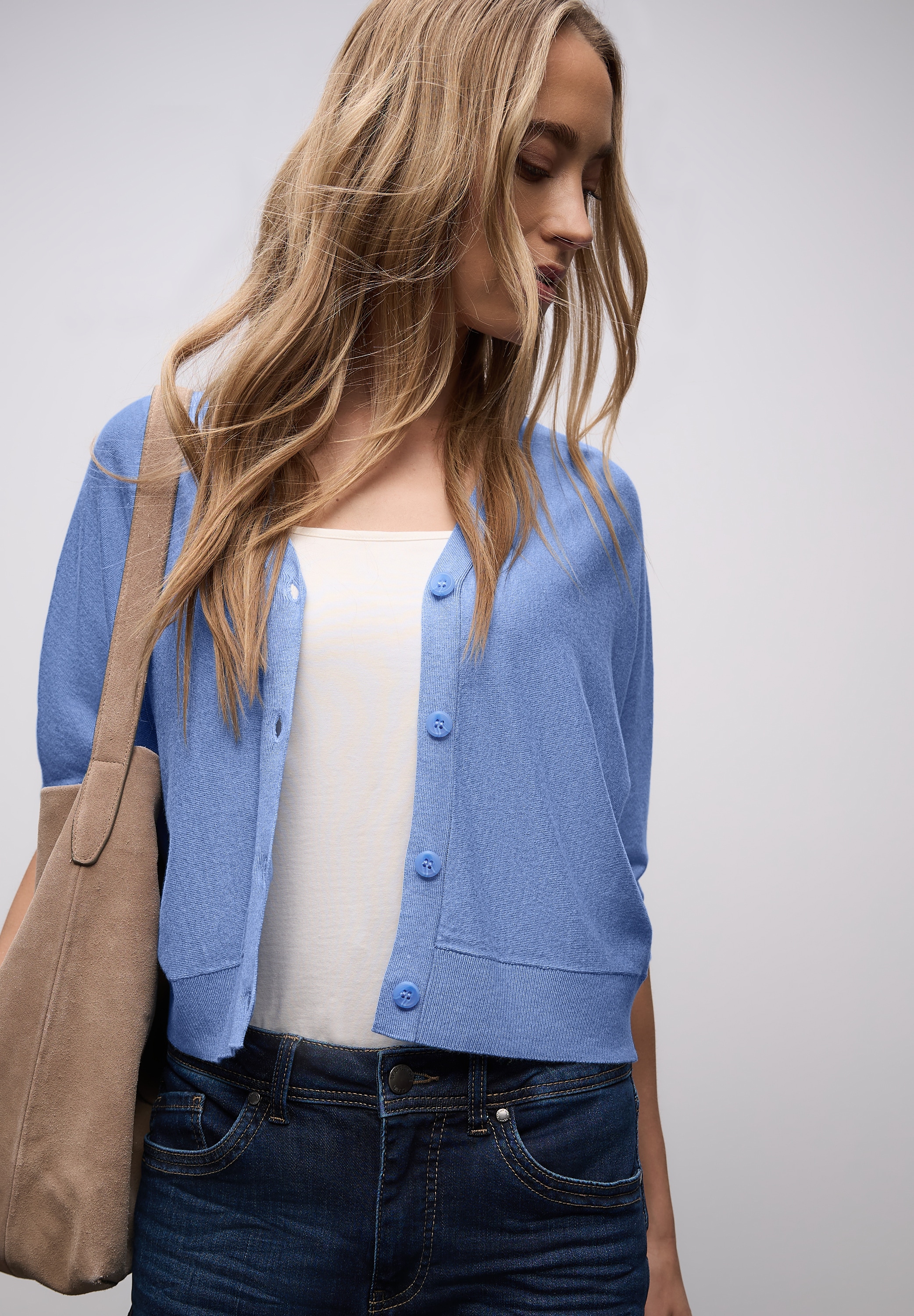 STREET ONE Strickjacke mit V-Ausschnitt