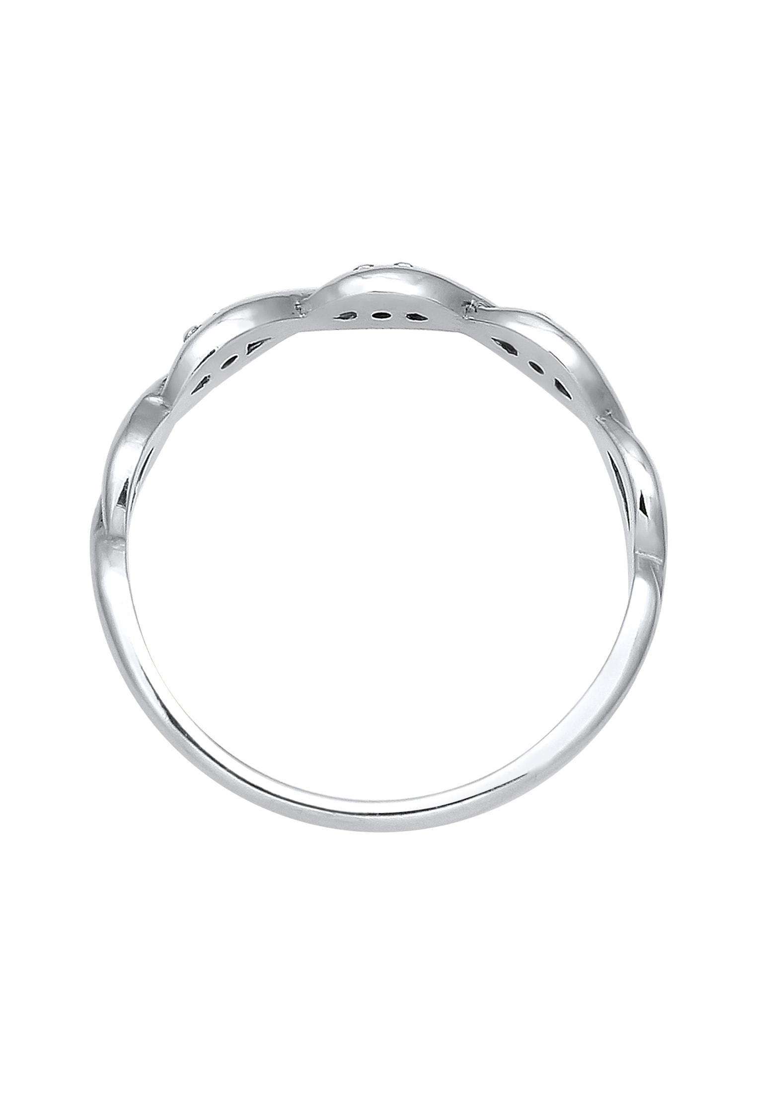 Elli DIAMONDS Verlobungsring »Knoten Unendlich Diamant (0.045 ct.) 925er Silber«