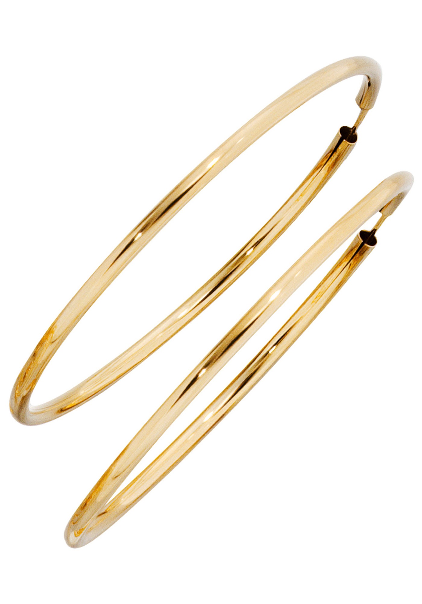 JOBO Paar Creolen, rund 333 Gold