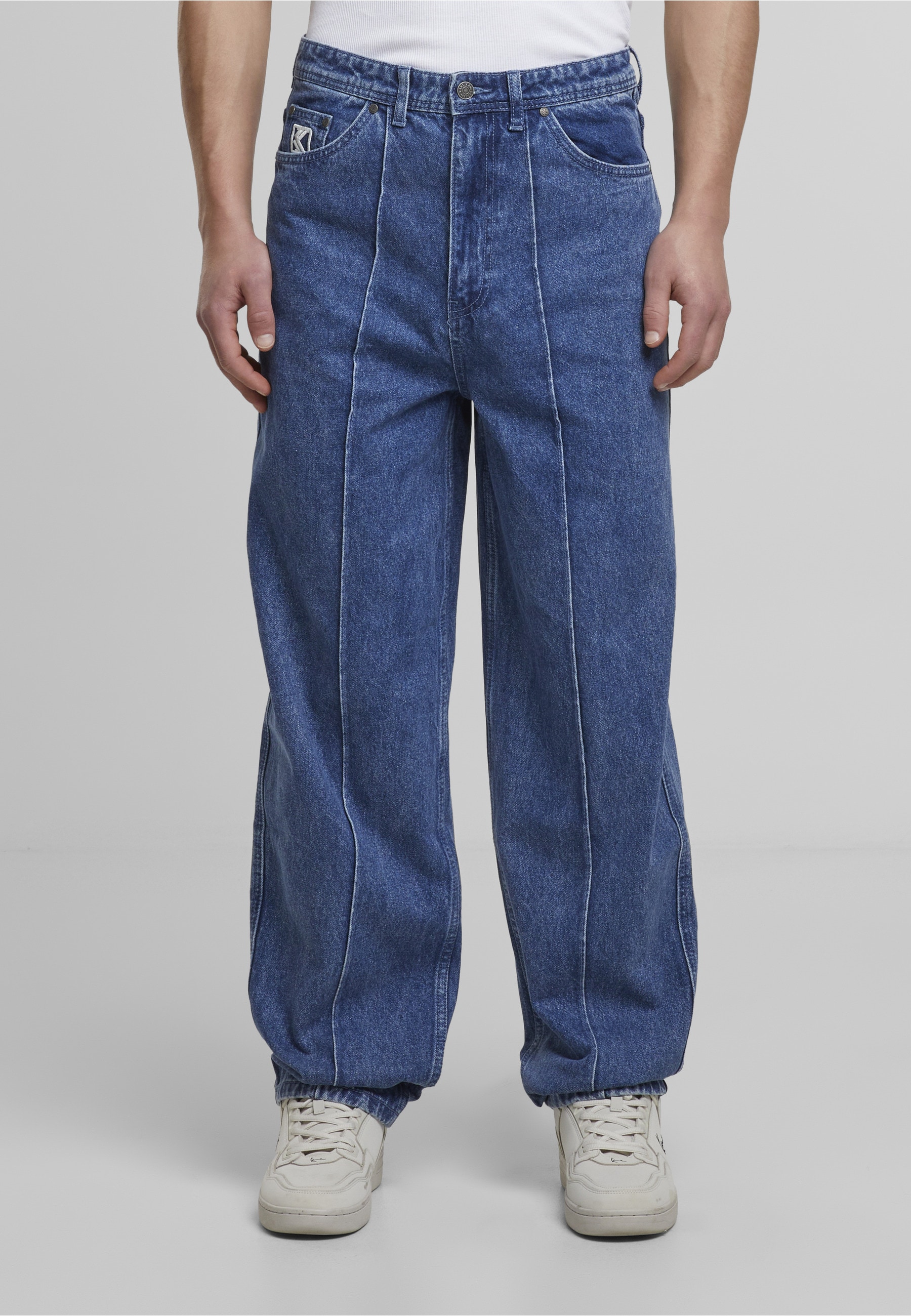 Karl Kani Bequeme Jeans »Karl Kani KK Tuck Straight Leg Denim Pants Vintage indigo«