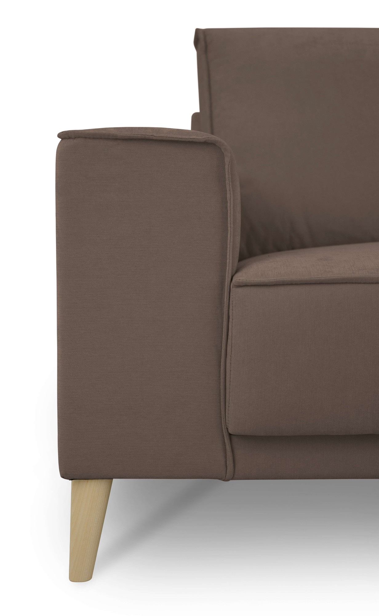 OTTO home Ecksofa »Oland Skandi, weicher Chenille-Stoff« L-Form, 289 cm, Wellenunterfederung, Skandi-Design, Massivholzfüße