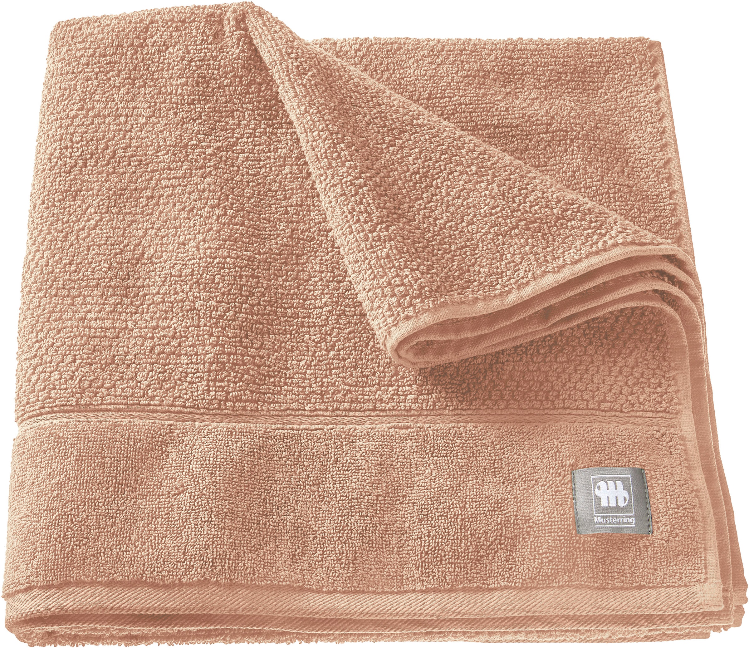 Badetuch MUSTERRING, B:70cm L:140cm, grau, Frottee, Baumwolle, Handtücher, "Solid", hautschmeichelnde Airtouch Qualität