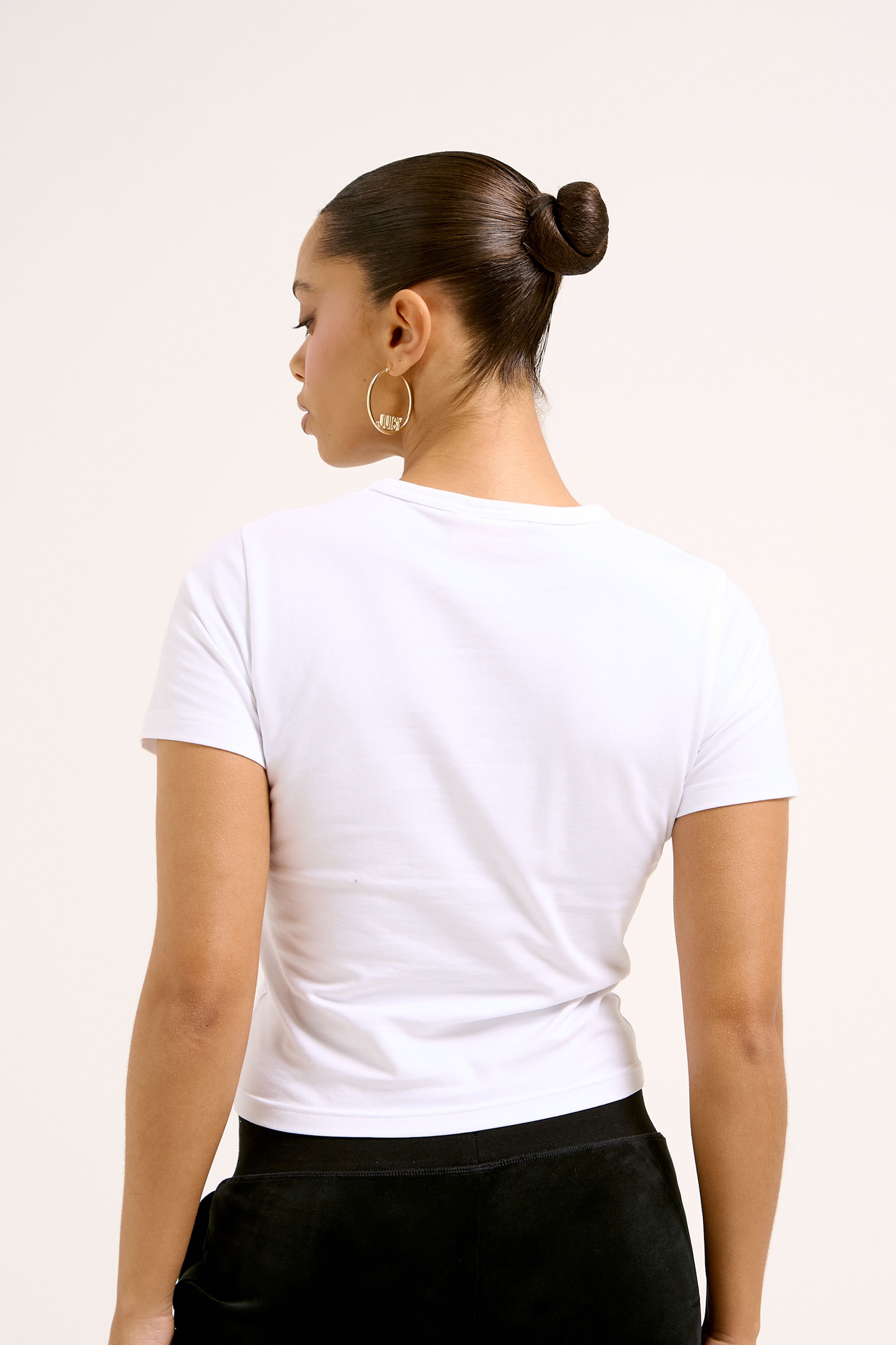 Juicy Couture T-Shirt »FOIL JUICY FITTED TEE Damen«, T-Shirt Damen mit metallischem Folienprint