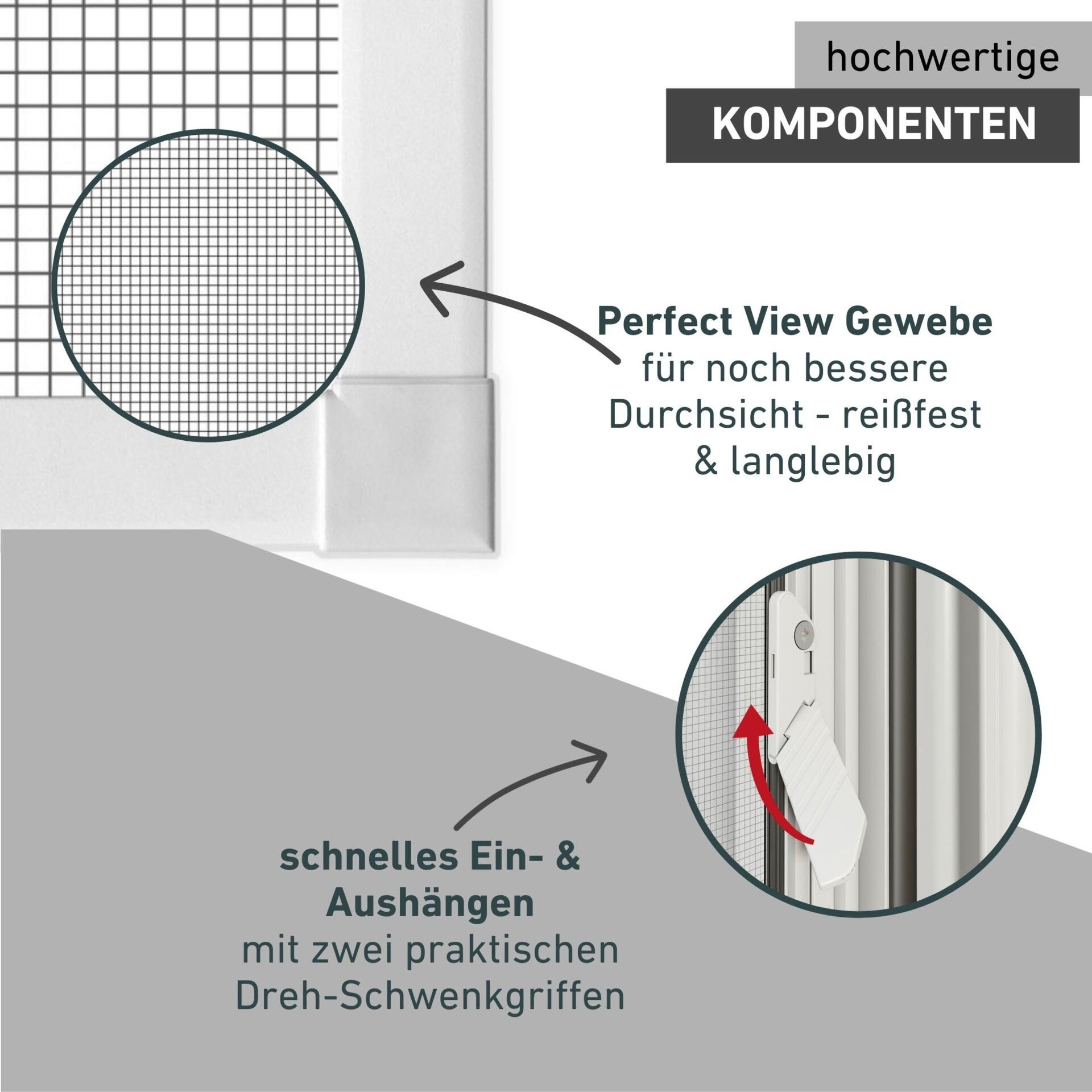 Windhager Insektenschutz-Fensterrahmen »Expert aus starkem Fiberglasgewebe, Insektenschutzgitter für Fenster« Fliegengitter in weiß, anthrazit erhältlich, 100x120cm, ohne bohren