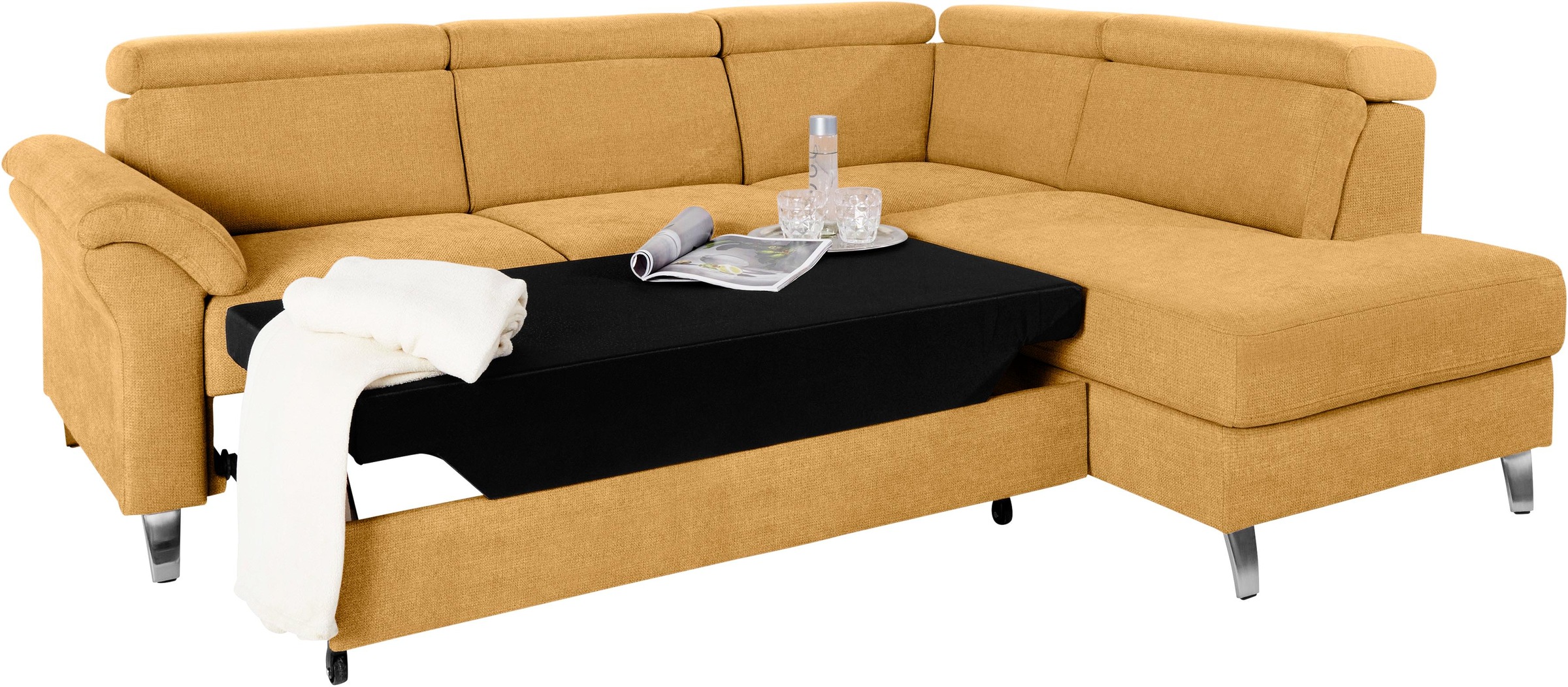 sit&more Ecksofa »Arngast L-Form«, inklusive Kopfteilverstellung und Federkern