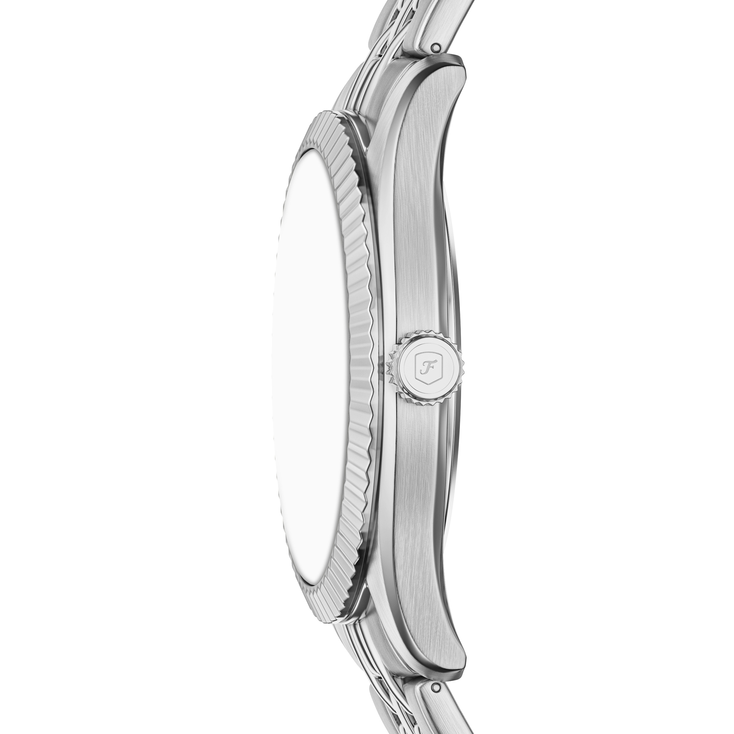 Fossil Quarzuhr »CAMPBELL« Armbanduhr, Herrenuhr, Edelstahlarmband, analog, Tag, Wochentag