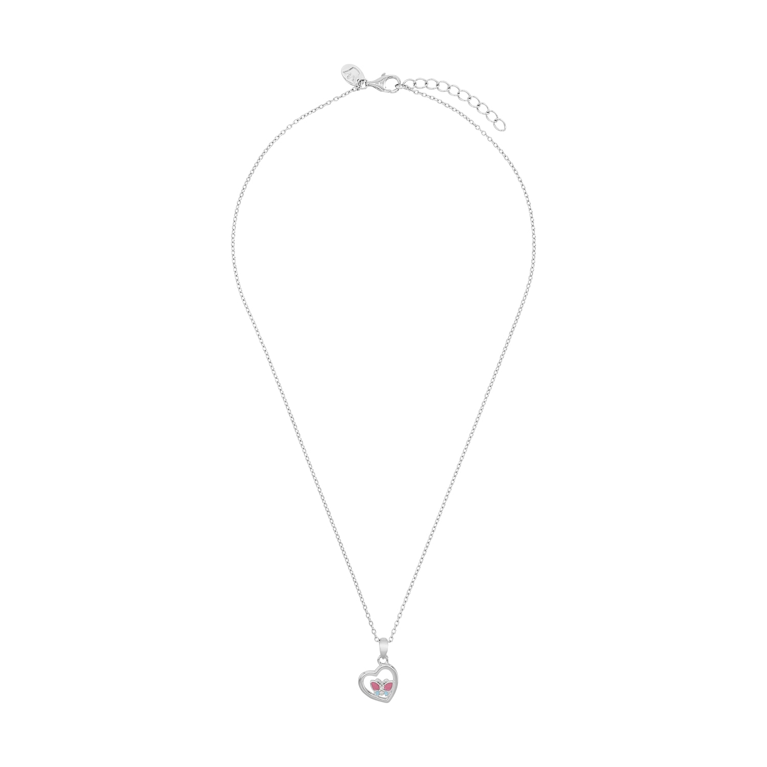 Prinzessin Lillifee Kette mit Anhänger »Herz/Schmetterling-Optik, 2039756«, mit Zirkonia (synth.)