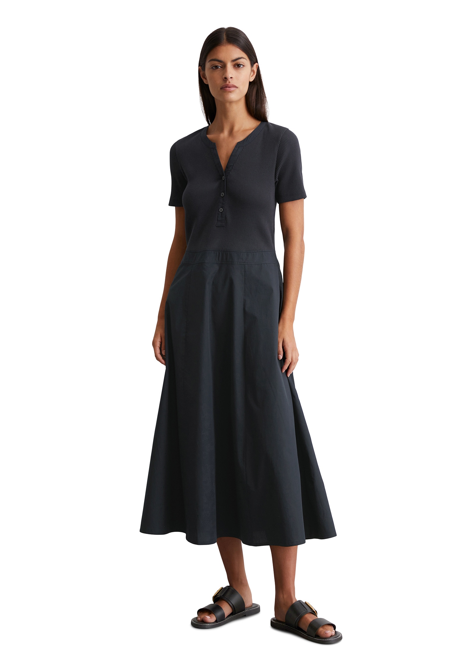 Marc O'Polo Jerseykleid »mit Baumwoll-Popelinerock«