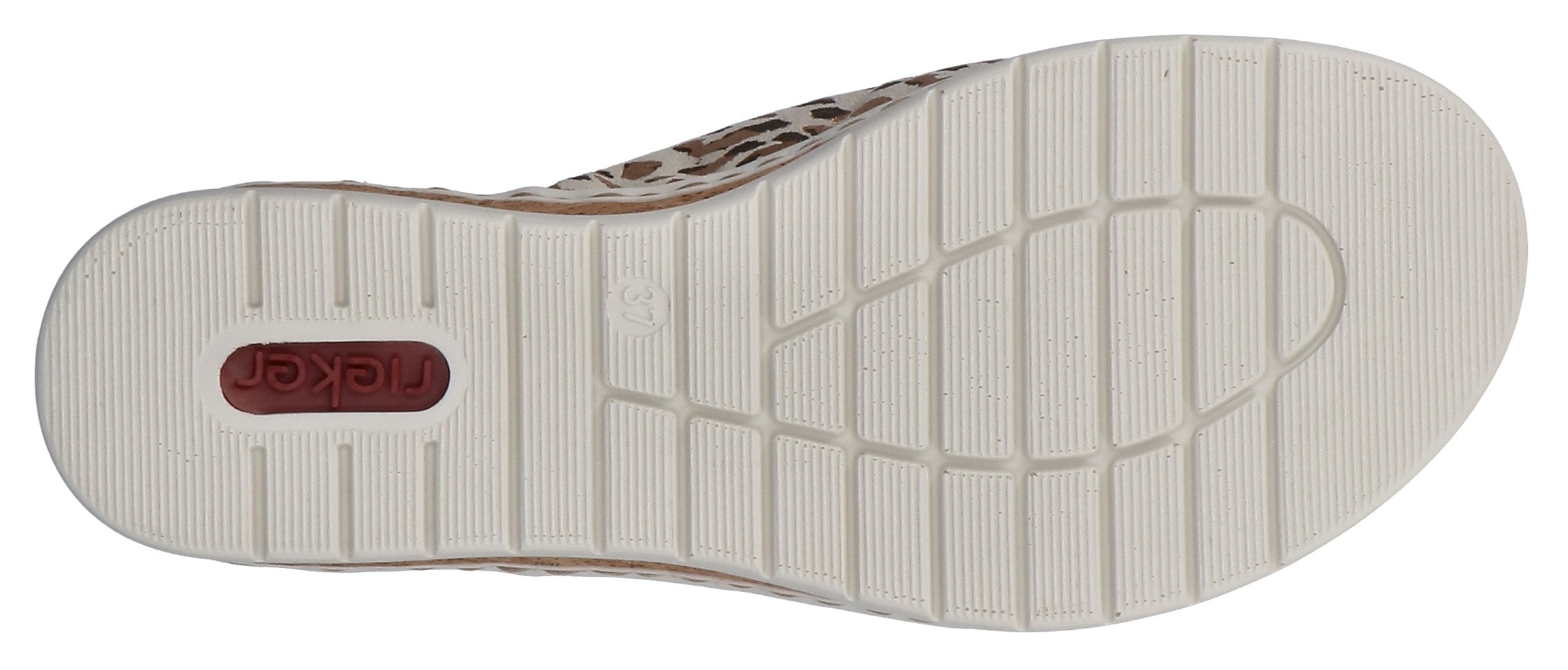 Rieker Pantolette  Sommerschuh, Hausschuh, Keilabsatz, zum Schlupfen