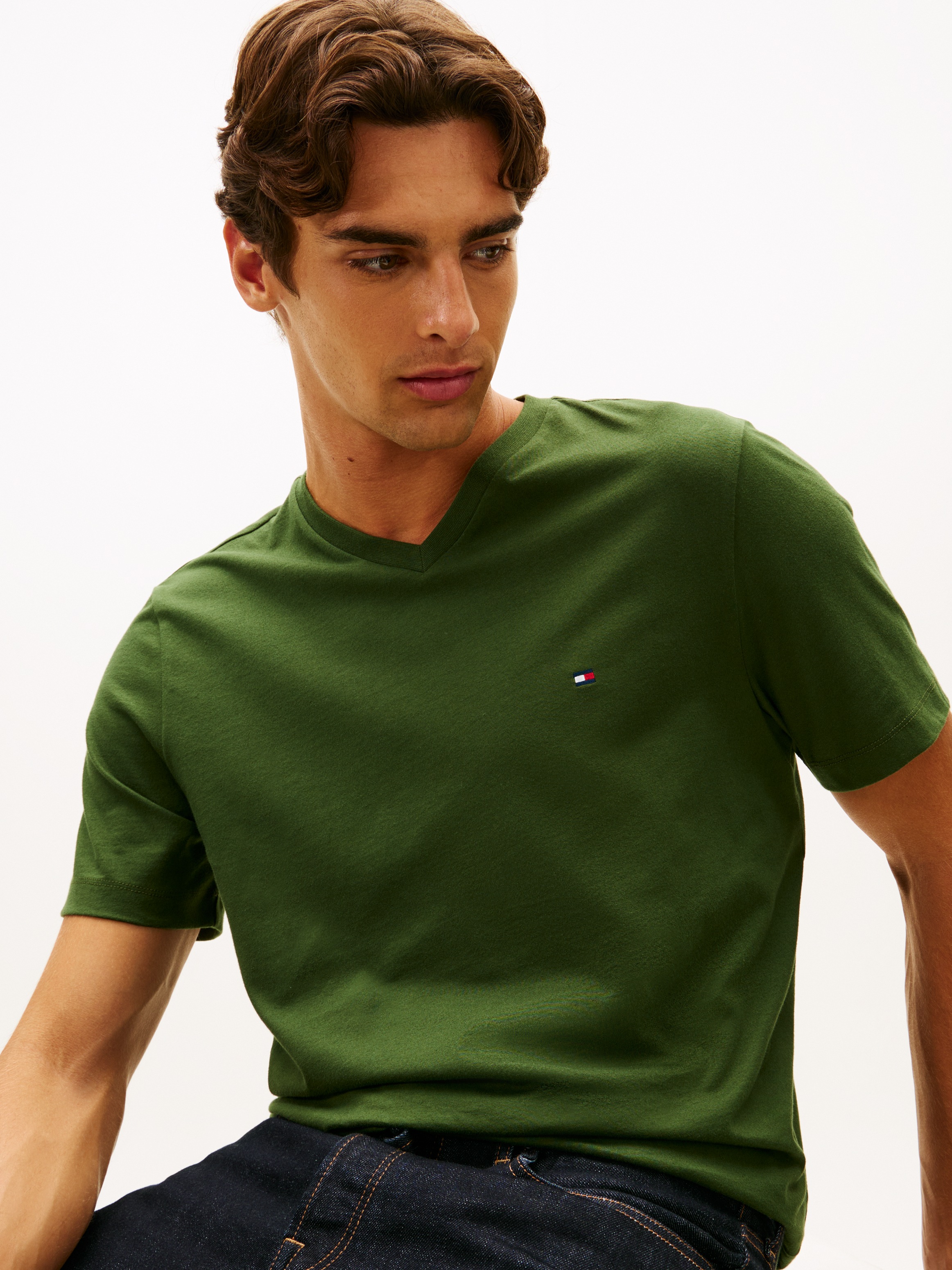 Tommy Hilfiger "ESSENTIAL V-NECK" unifarben, casual, regular fit, Baumwolle günstig online kaufen