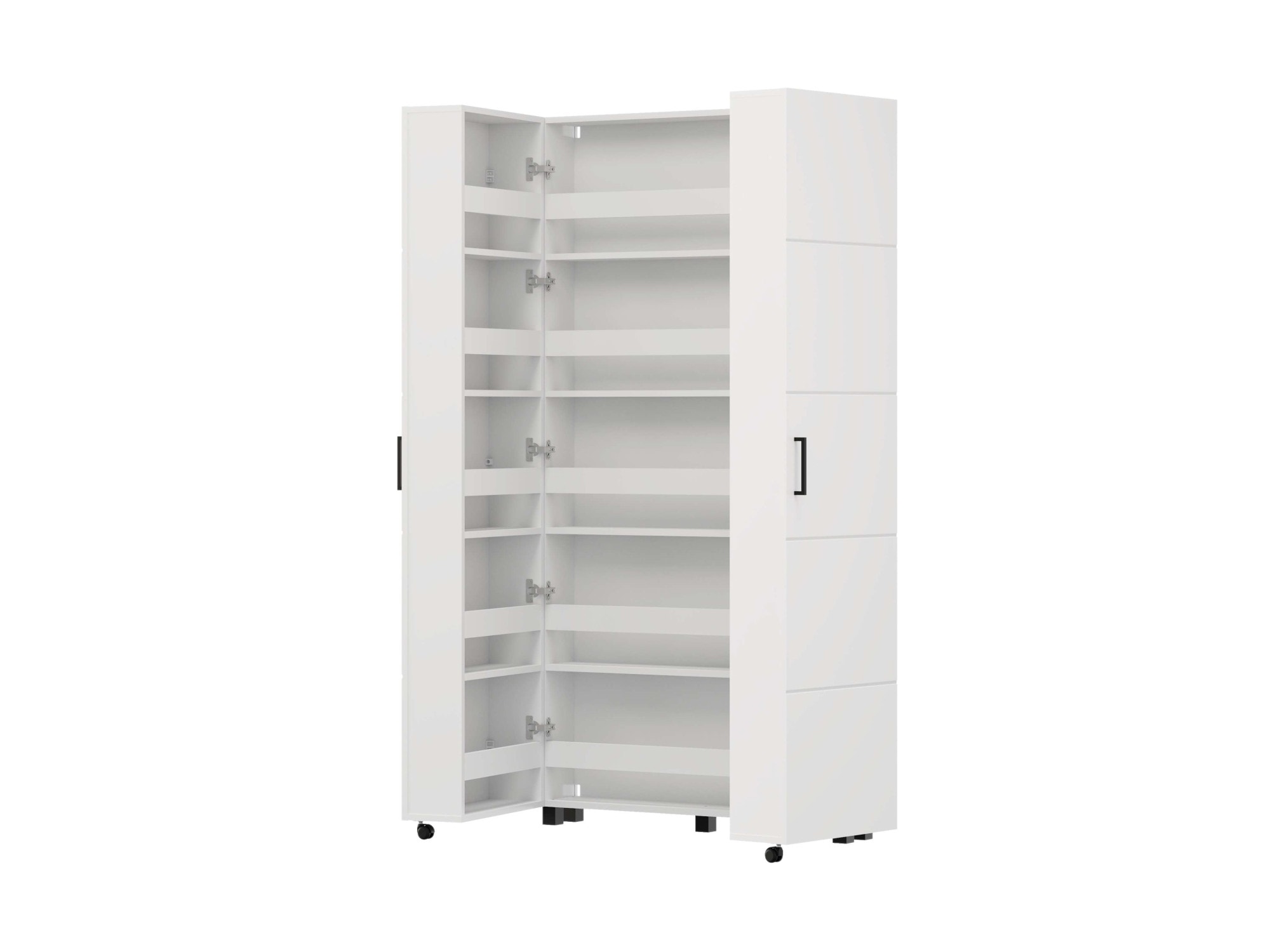 Home affaire Schuhschrank »Islay, Drehtüren auf Rollen, B/T/H: 91,6/32,4/184,4 cm« Schuhkommode mit Platz für ca. 40 Paar Schuhe bis Gr. 40