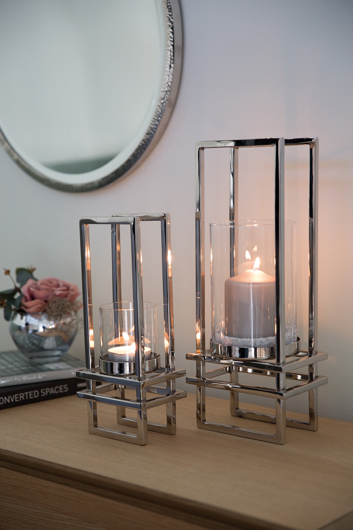 Fink Windlicht »DUALIS, Weihnachtsdeko«, (1 St.), aus Edelstahl und Glas