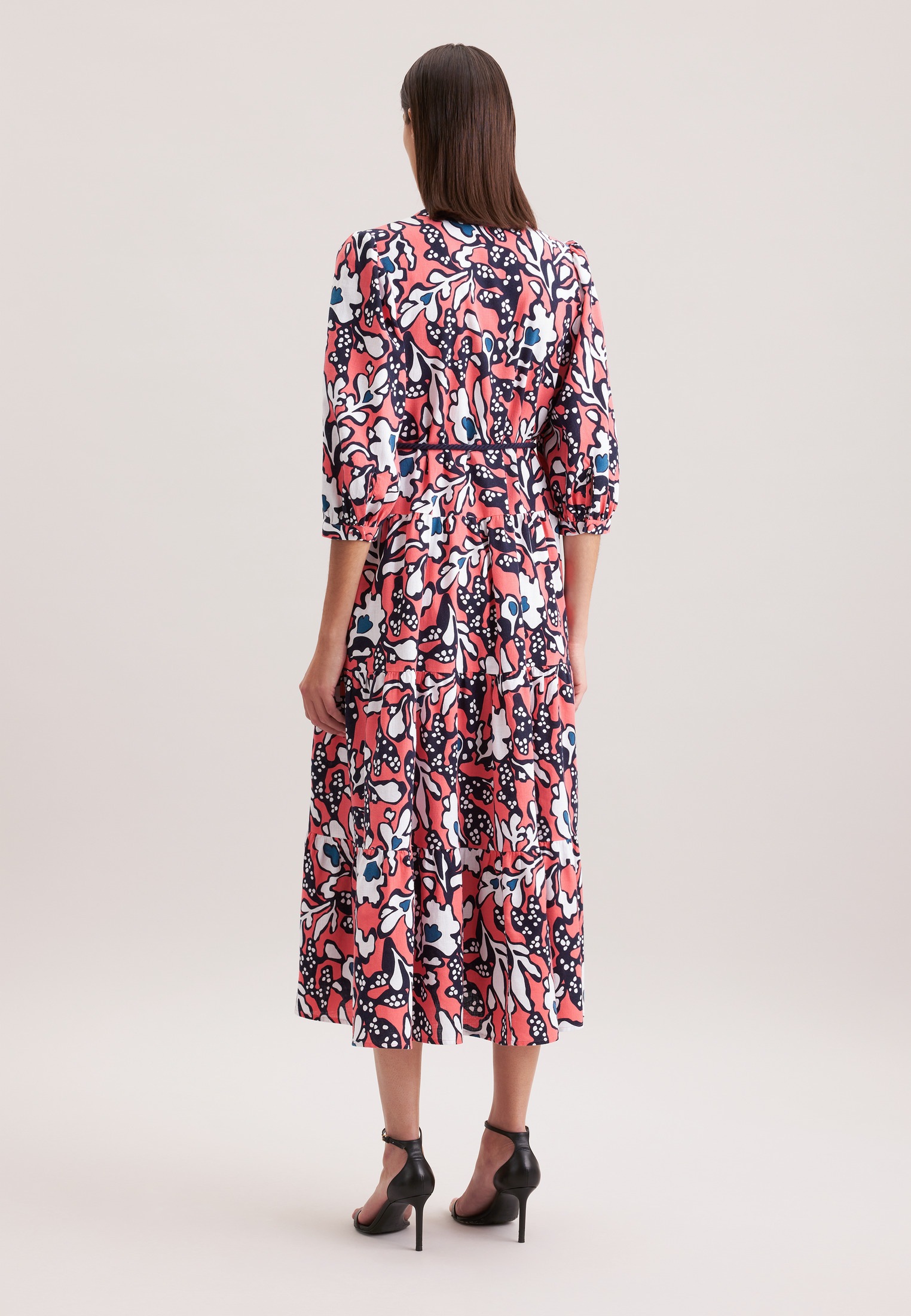 seidensticker Sommerkleid "Schwarze Rose" 7/8 V-Neck Druck günstig online kaufen